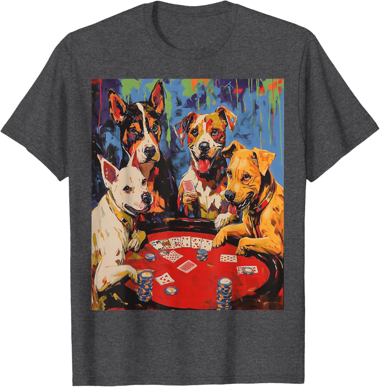 Dogs Playing Poker T-Shirt for Fun Pet Lovers - Stylish Graphic Tee - 7