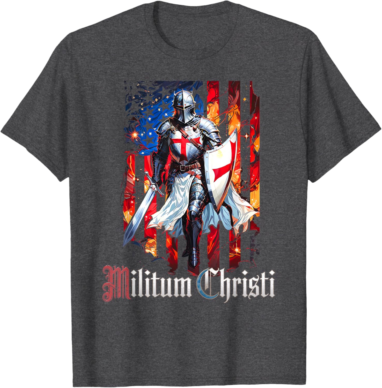 Catholic Knight Templar Crusader Cross T-Shirt for Faith and Style - 1