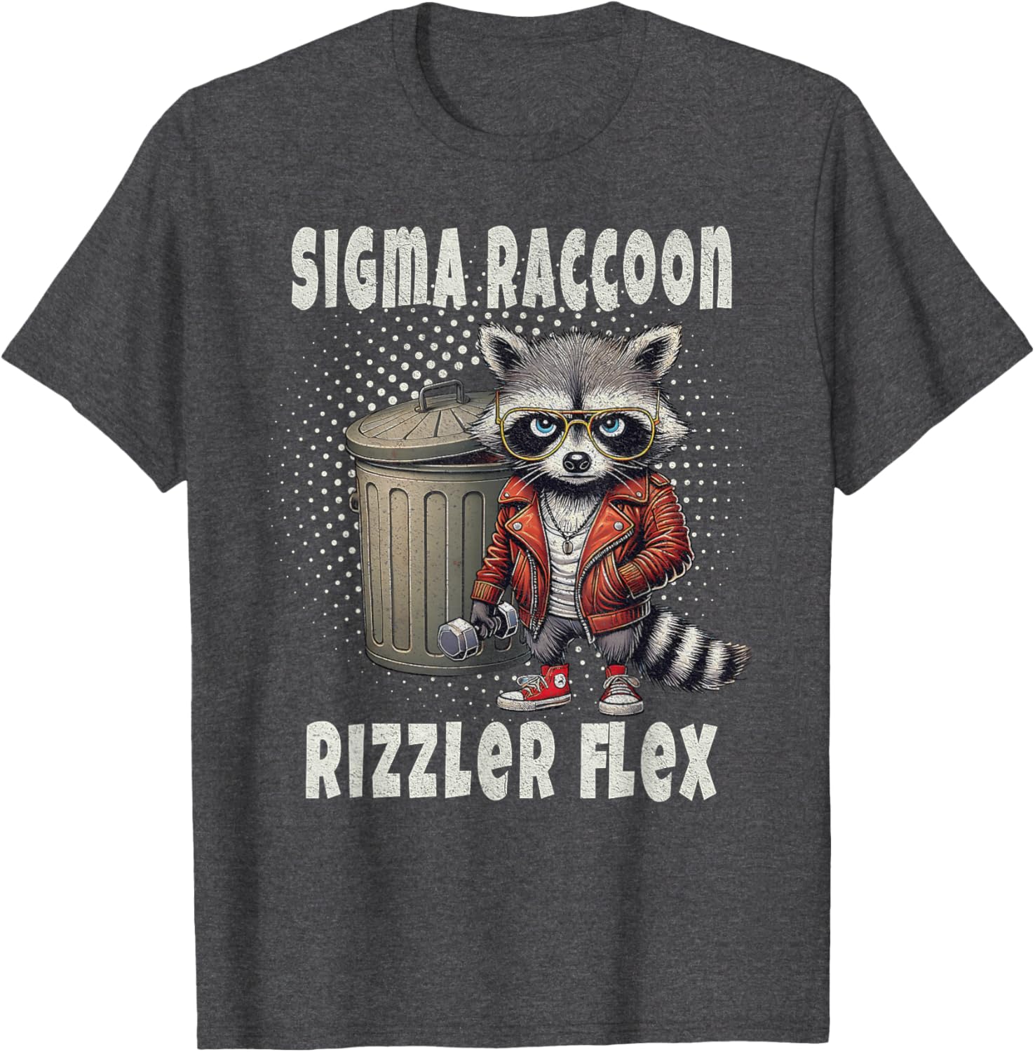 Sigma Raccoon Rizzler Flex Skibidi T-Shirt for Fun Fashion Enthusiasts - 3