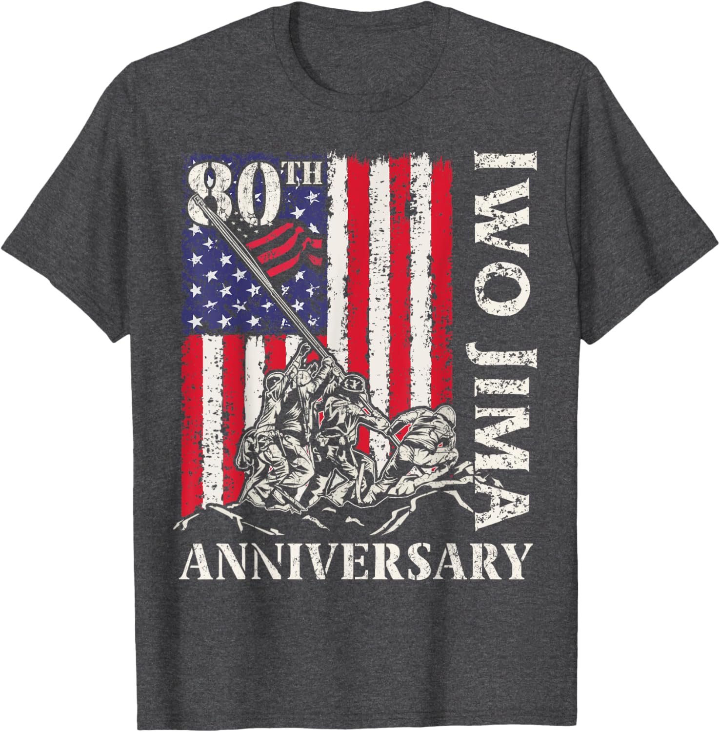 Iwo Jima 80th Anniversary WWII Veteran T-Shirt for 4th of July - 1