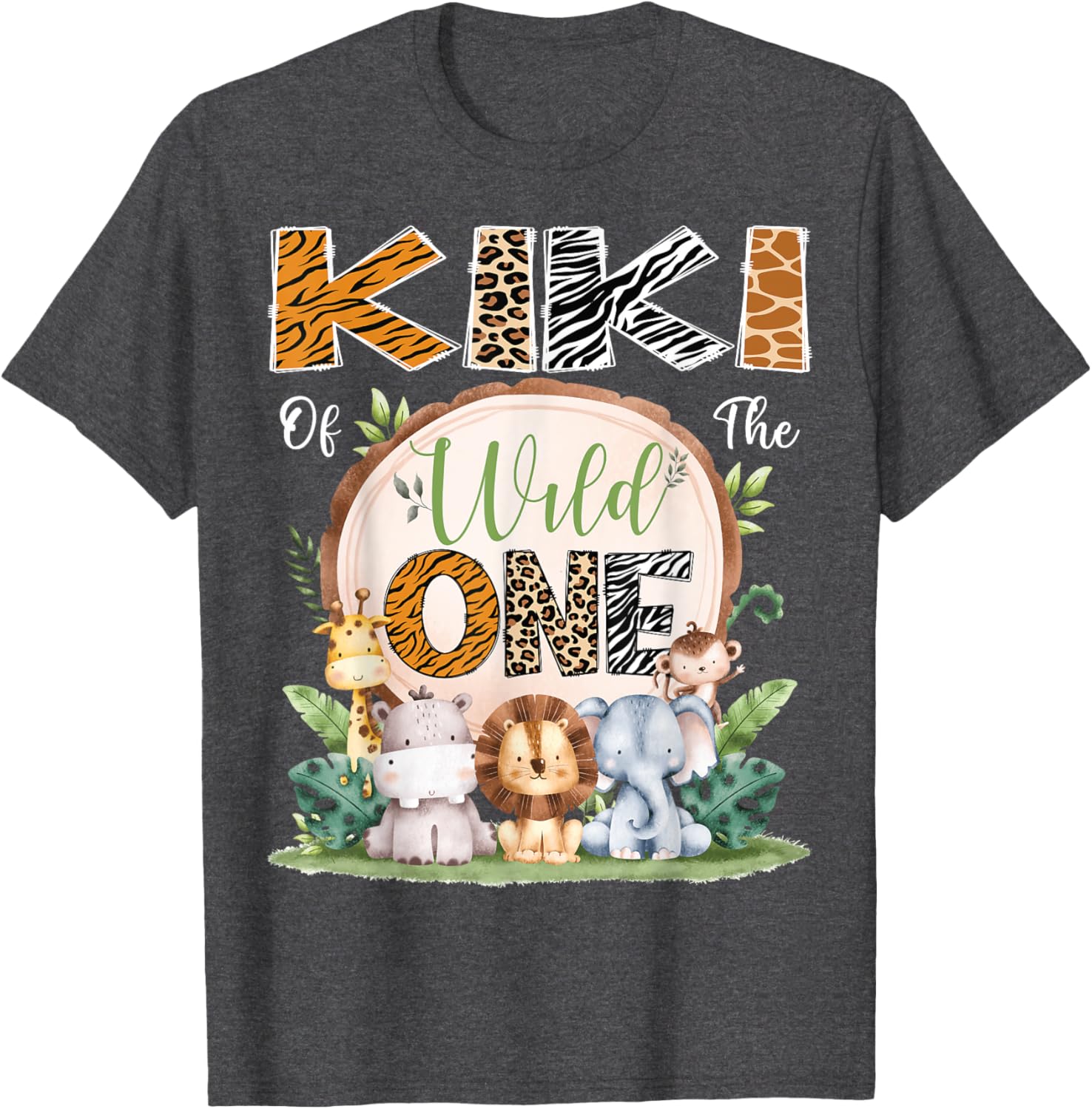 Kiki Of The Wild One 1st Birthday Safari T-Shirt for Baby Celebrations - 3