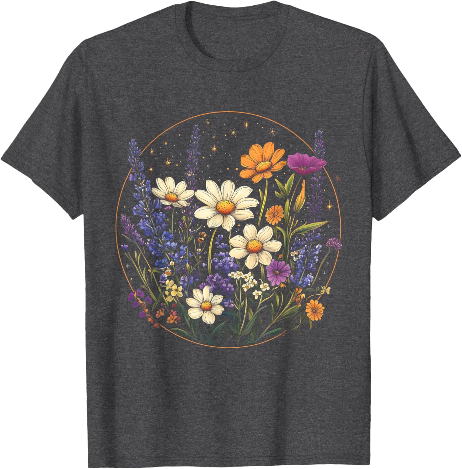 Vintage Wildflower Daisy Lavender Spring T-Shirt for Nature Lovers - 6