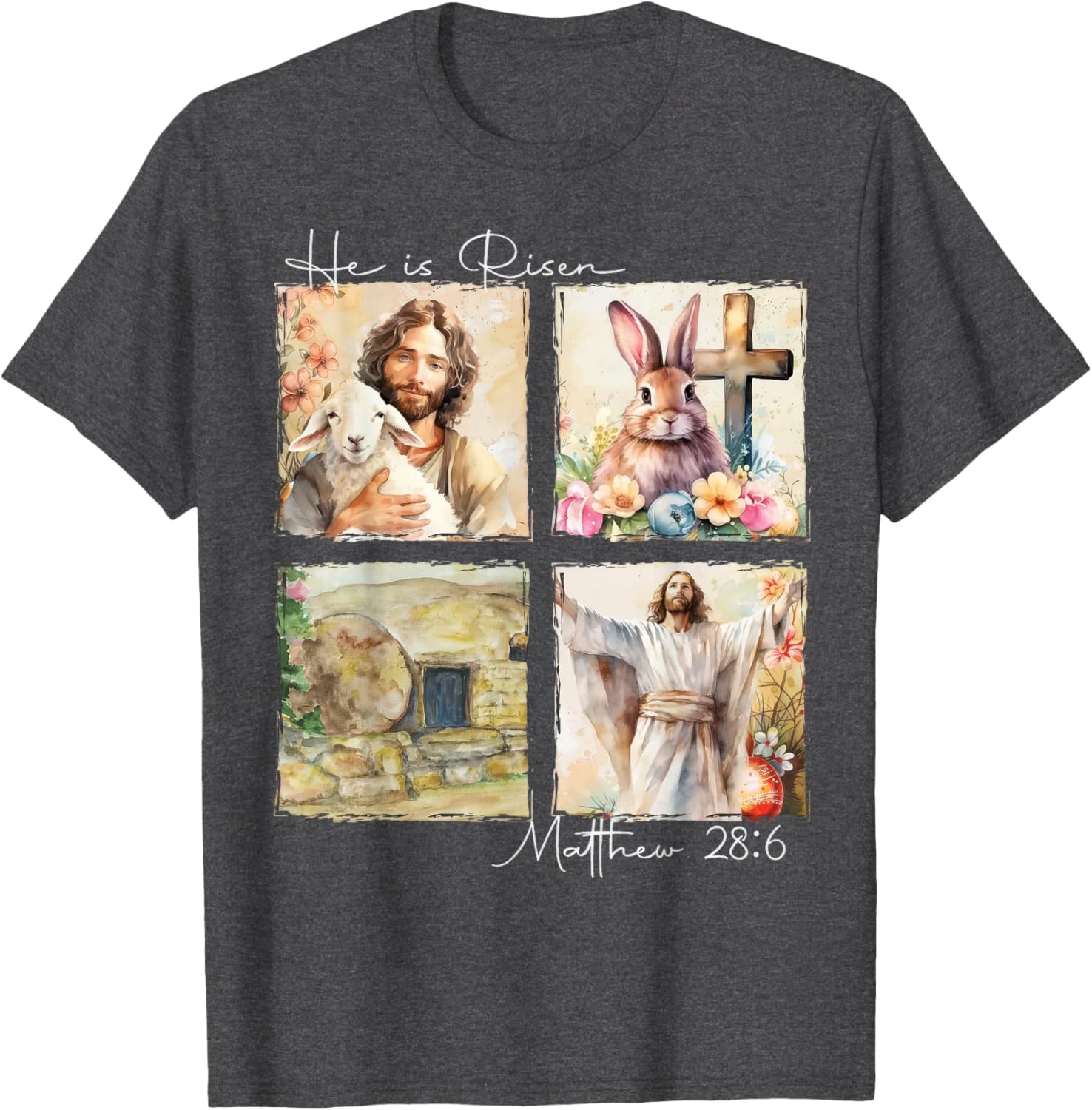 He Is Risen Matthew 28:6 Christian Easter T-Shirt for Believers - 5