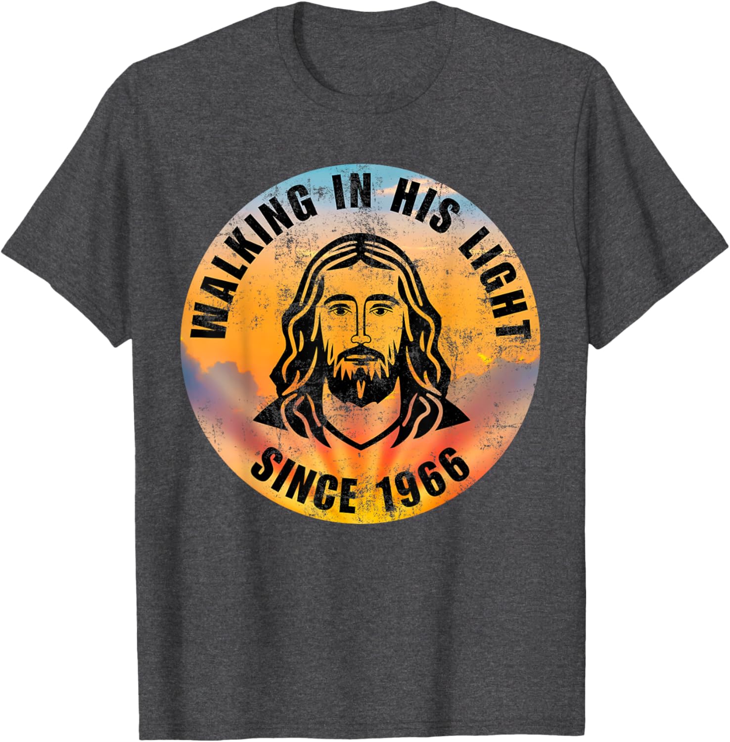Positive Christian Quote T-Shirt Walking In His Light Since 1966 - 12