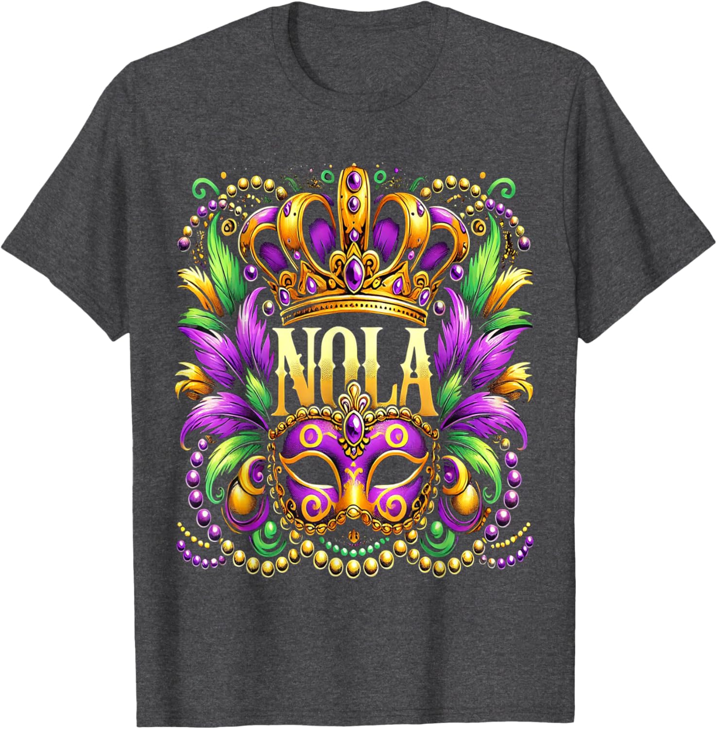 NOLA New Orleans Mardi Gras 2025 T-Shirt for Festive Fun and Style - 8