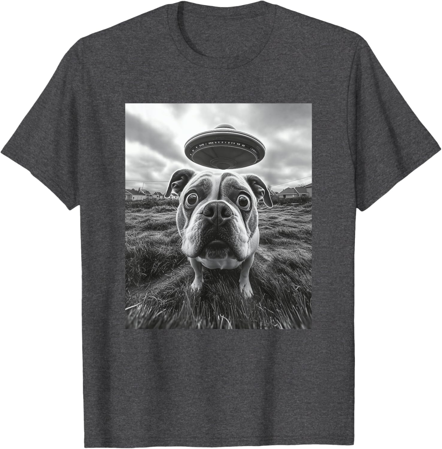 Hilarious English Bulldog UFO Graphic T-Shirt for Dog Lovers of All Ages - 13