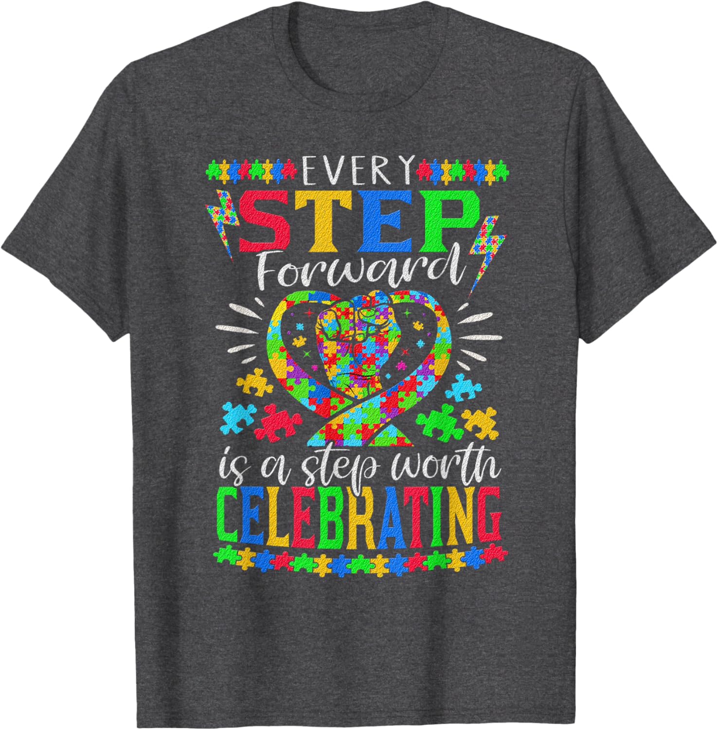 Autism Awareness Puzzle T-Shirt for Moms of Autistic Kids - 3