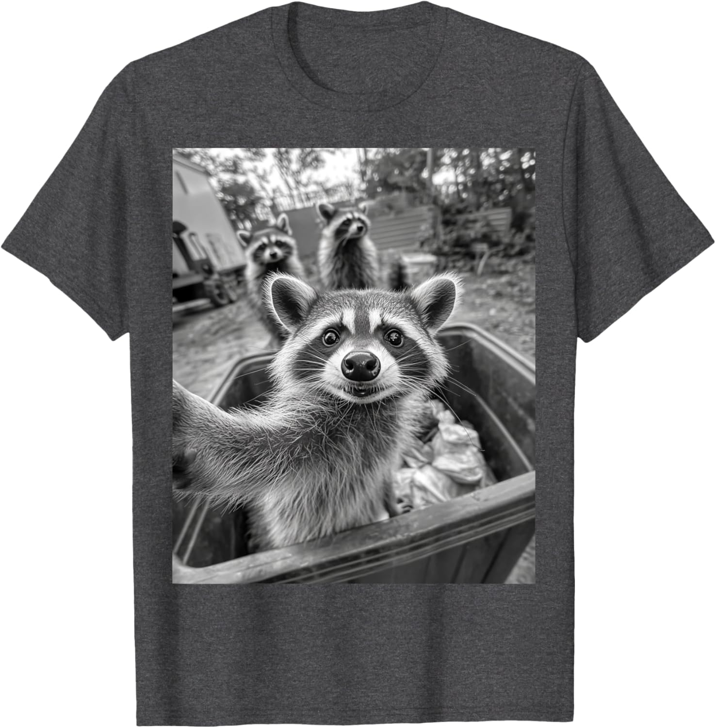 Adorable Raccoon Selfie T-Shirt for Fun and Stylish Outfits - 2