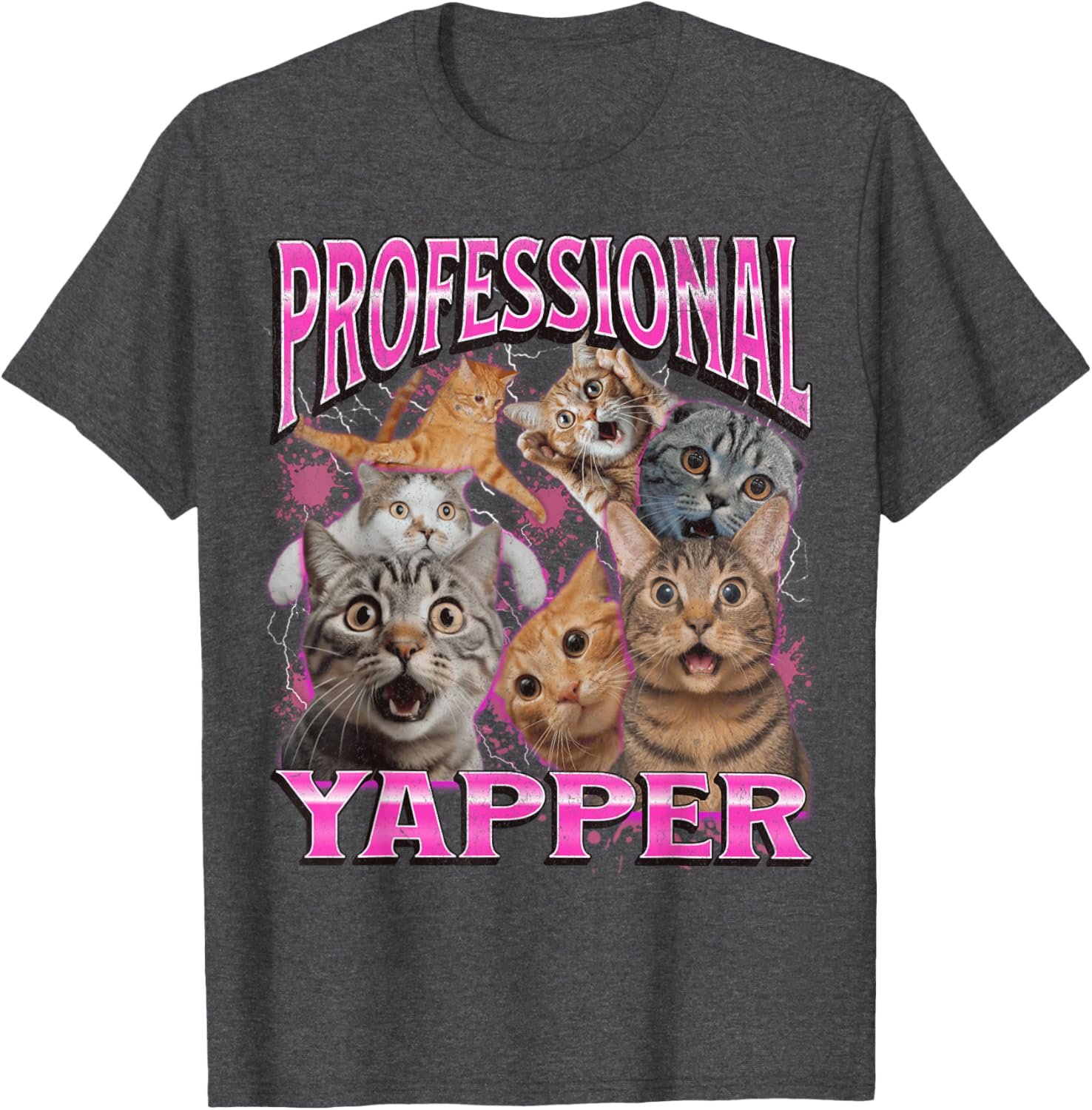 Funny 90s Cat Meme T-Shirt for Men and Women - Yapper Graphic Tee - 14