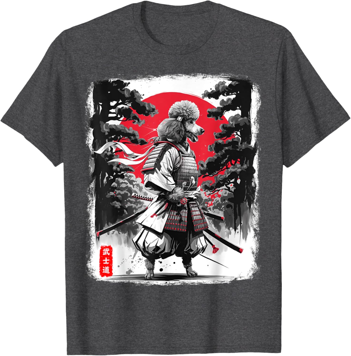 Poodle Samurai Warrior Sunset T-Shirt for Men and Women - Japanese Vibes - 13
