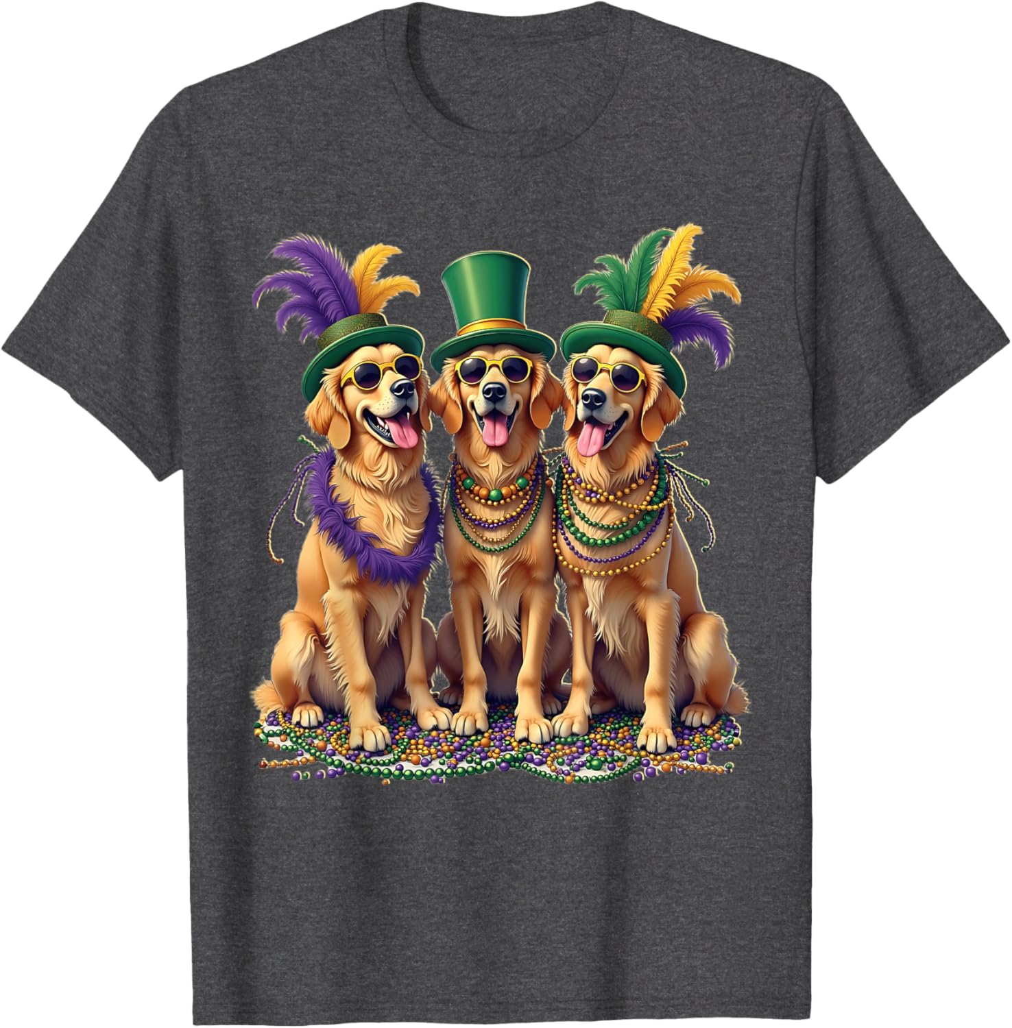 Festive Labrador Mardi Gras T-Shirt for Dog Lovers and Celebration Fans - 25