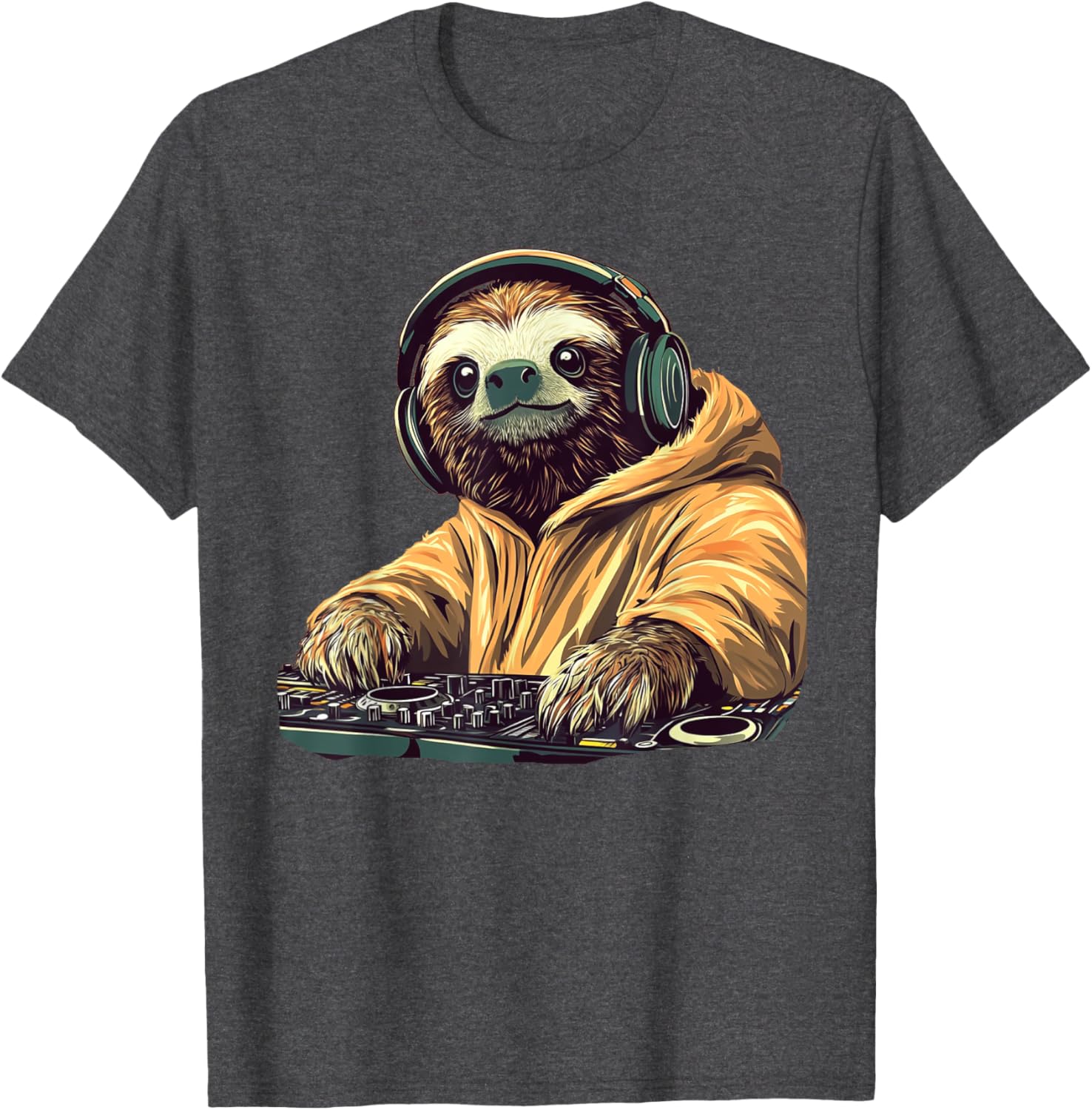 DJ Sloth Slow Jam Heat Costume T-Shirt for Fun Music Lovers - 22