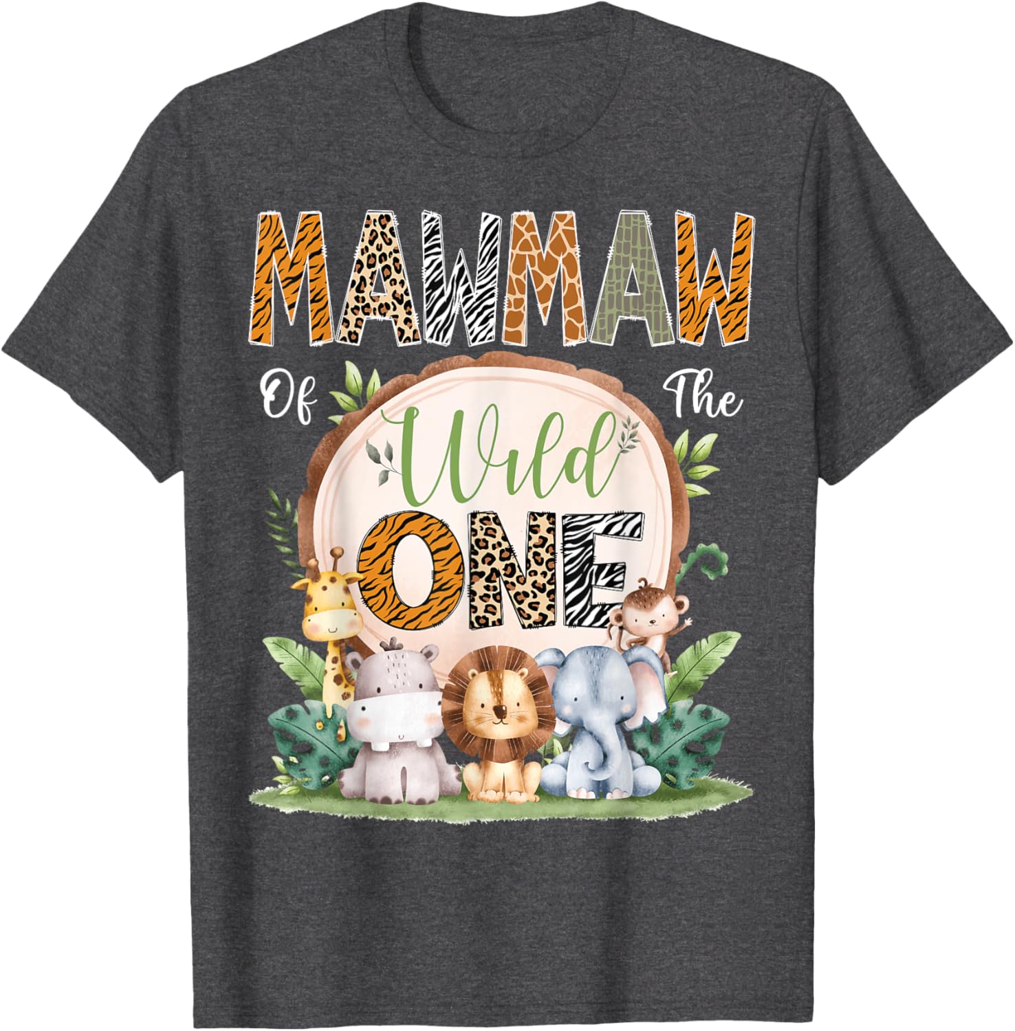 Mawmaw Of The Wild One 1st Birthday Safari Jungle T-Shirt for Kids - 5