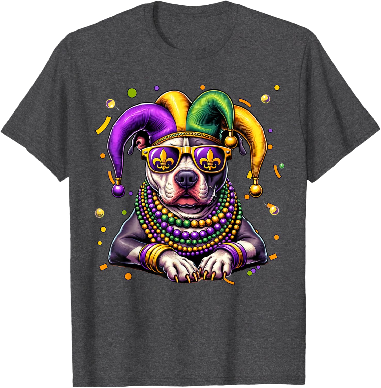 Mardi Gras Pitbull Festival T-Shirt for Men and Women - Fun Carnival Wear - 29