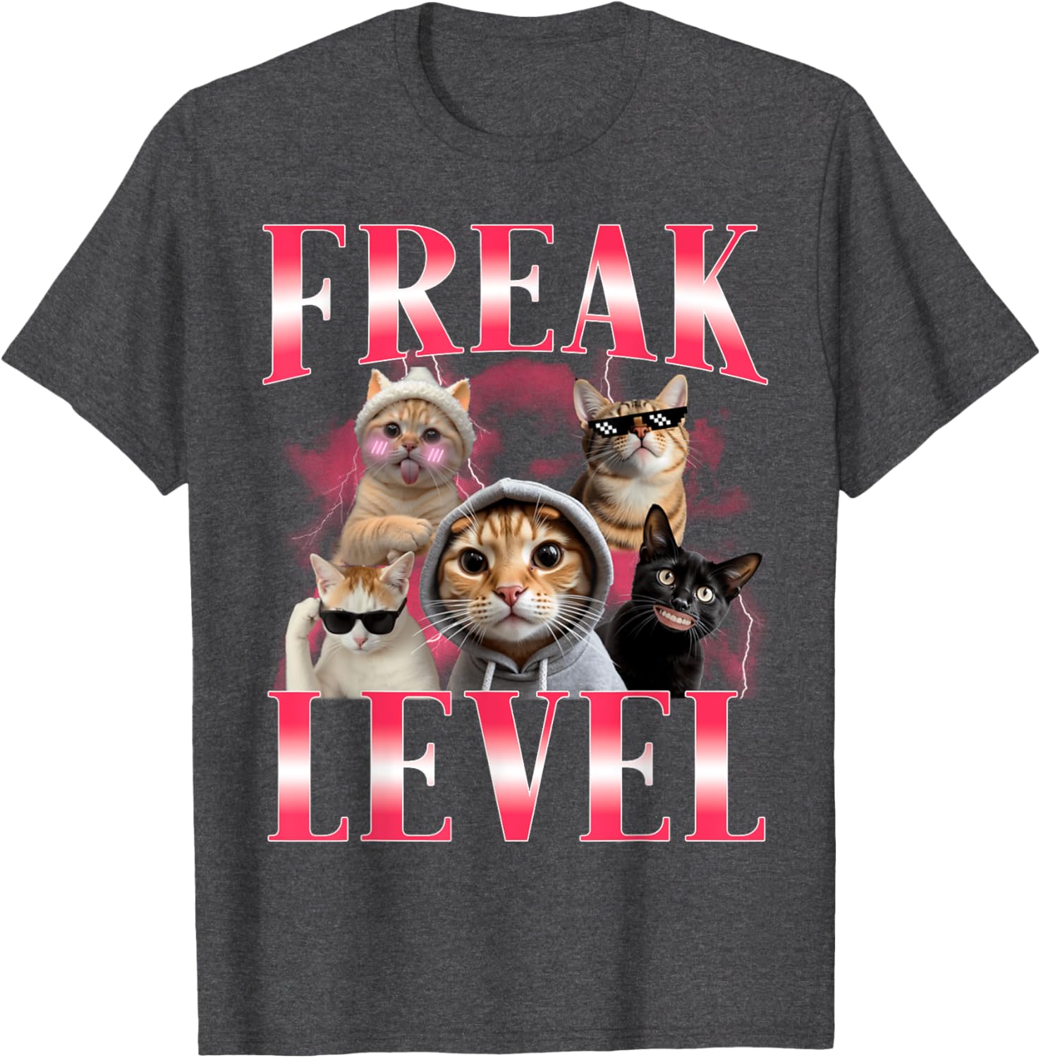 Funny Cat Meme T-Shirt Certified Freak Humor for Cat Lovers - 23