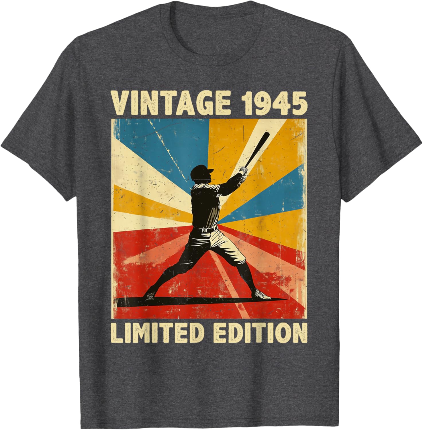 Retro Vintage 1945 Baseball Lover Funny T-Shirt for True Fans - 1
