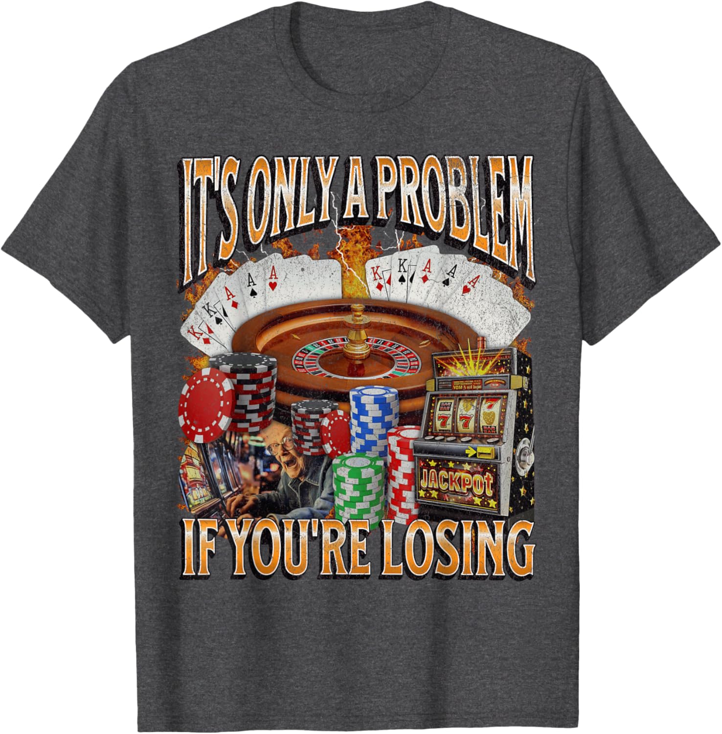 Funny Gambling Bootleg Graphic T-Shirt Perfect for Losing Bet Lovers - 10