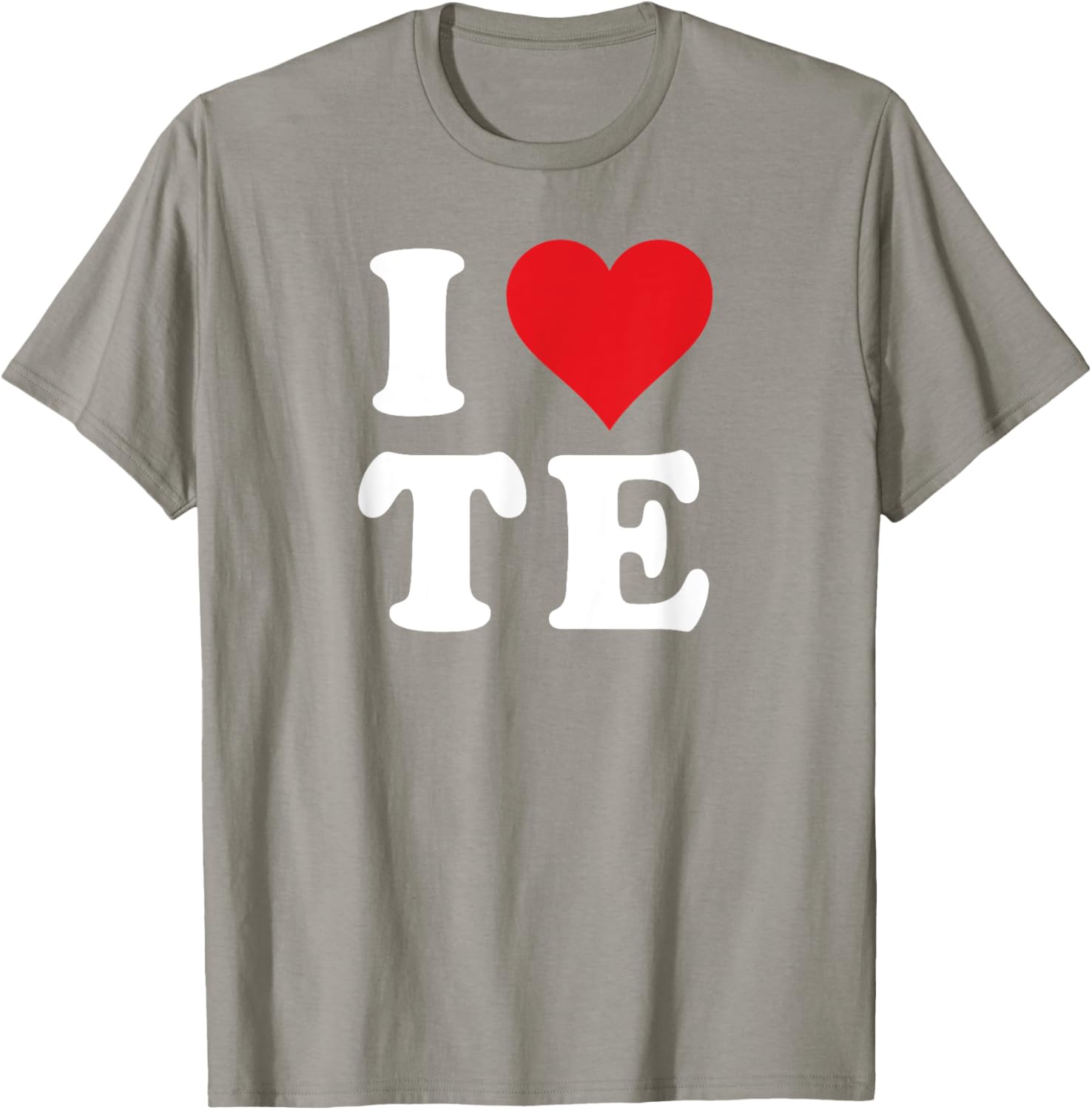 I Love TE Initials Heart T-Shirt for Personalization and Style - 7
