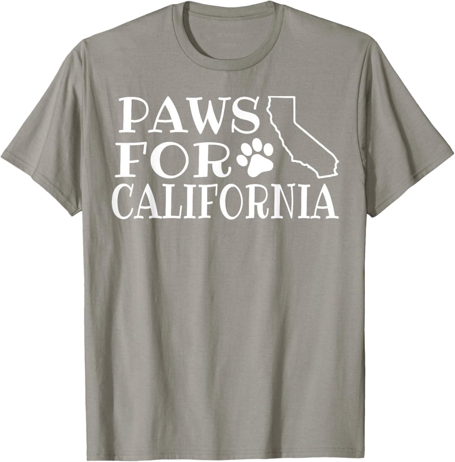 Paws For California Short Sleeve Tee for Adults and Kids - Black Small - 1