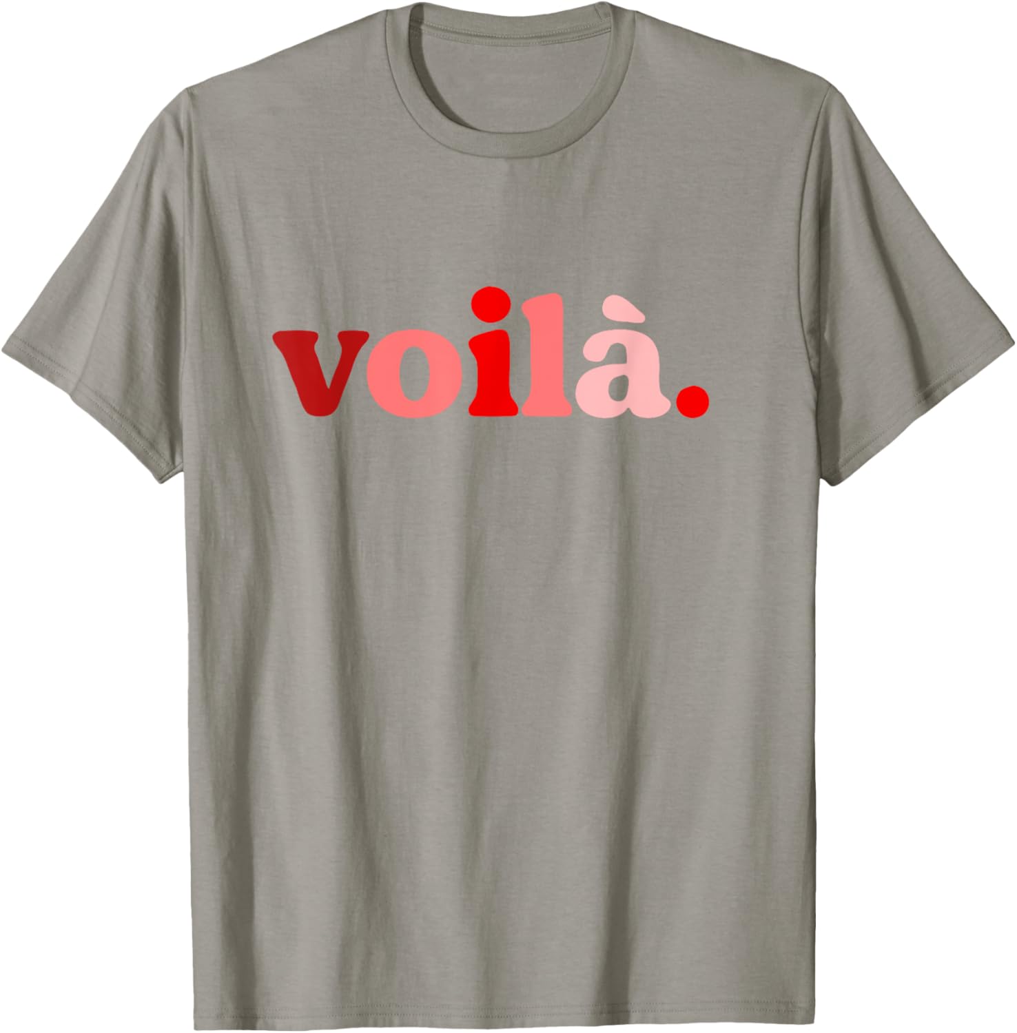 Red Voila I'm Here Graphic T-Shirt Perfect for Fashion Lovers - 1