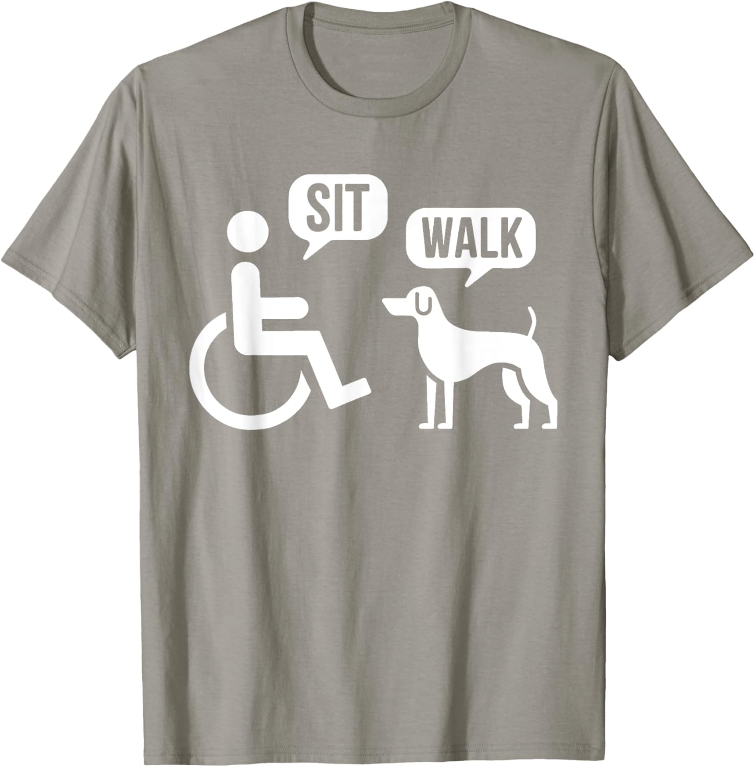 Funny Sit Walk Wheelchair User & Dog T-Shirt for Pet Lovers - 13