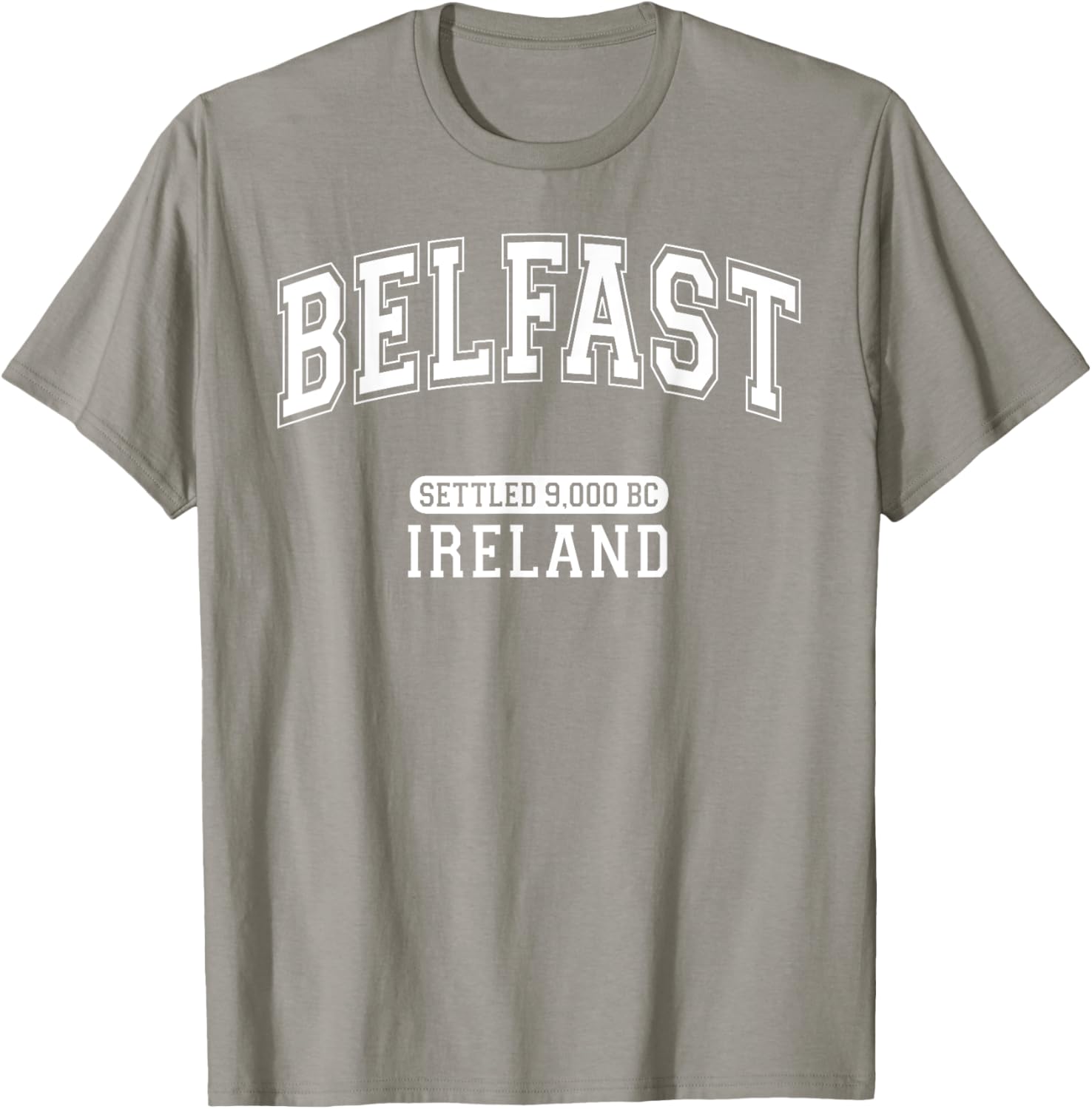 Belfast Ireland Retro T-Shirt with Arched White Letters for History Lovers - 3