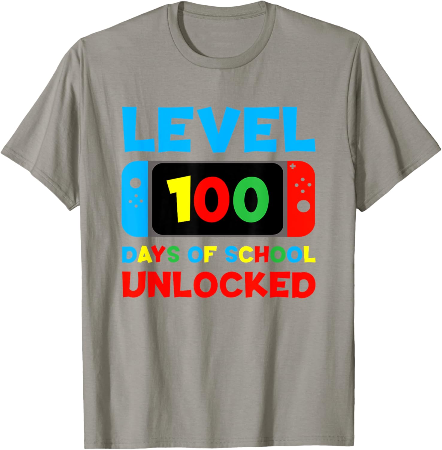 Level 100 Days of School Unlocked T-Shirt for Kids and Teens - 23