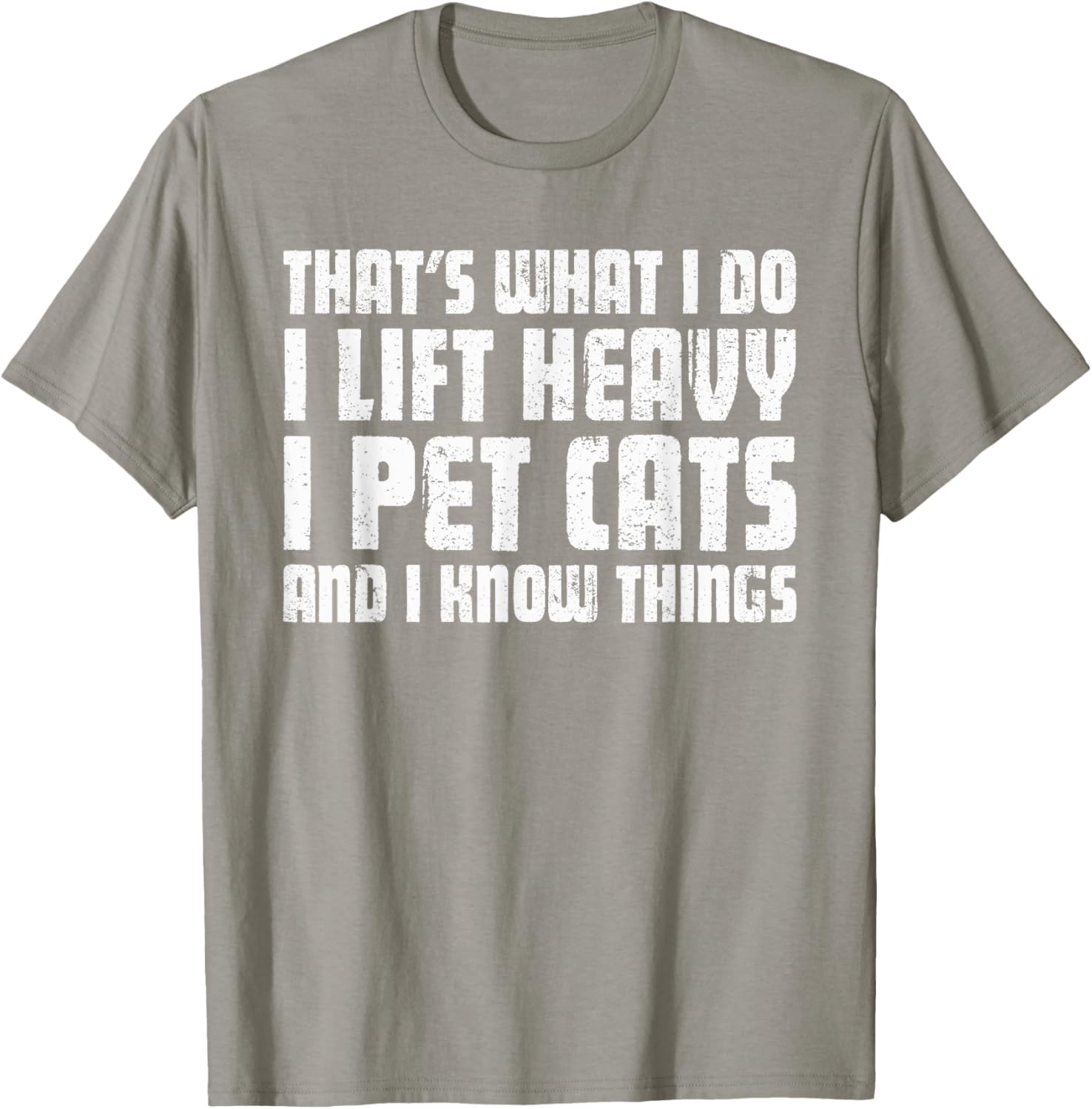 Funny I Lift Heavy I Pet Cats Unisex T-Shirt for Cat Lovers Black Small - 23