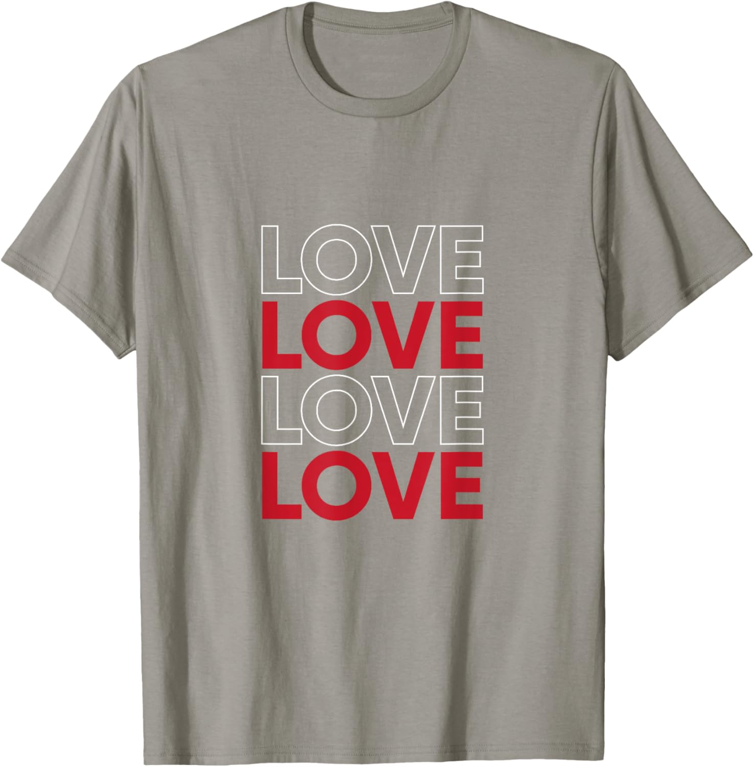Bold Red Love Text Valentine's Matching Couple T-Shirt for Sweethearts - 18