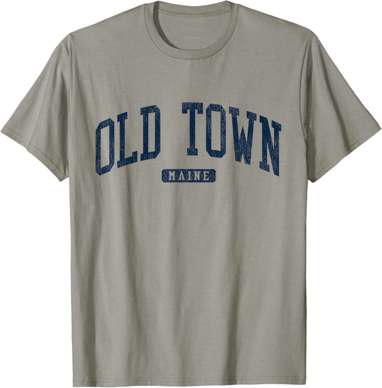 Old Town Maine University Style Blue T-Shirt for College Students - 14