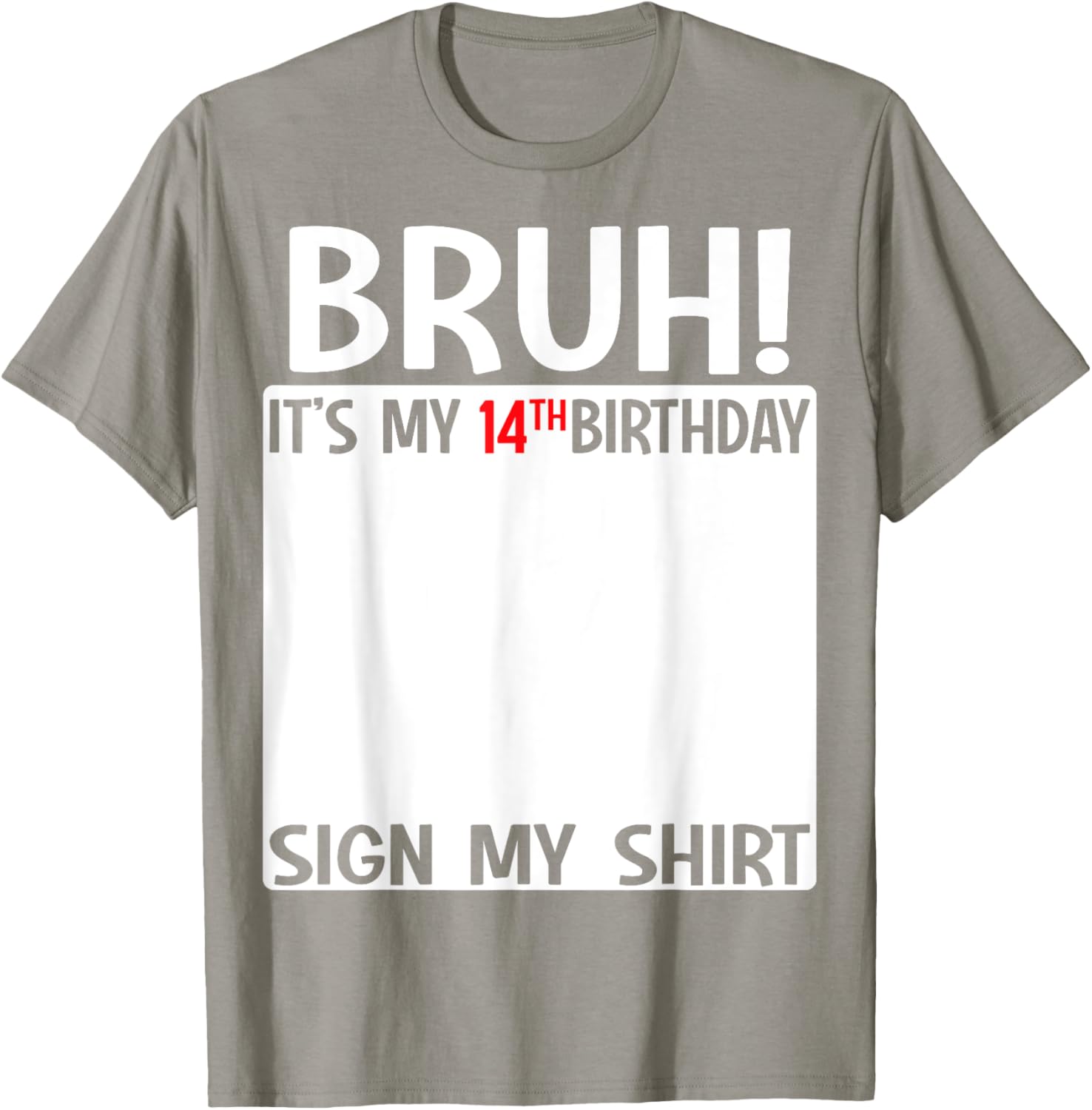 Cool 14th Birthday Sign My Shirt T-Shirt for Fun Celebrations - 3