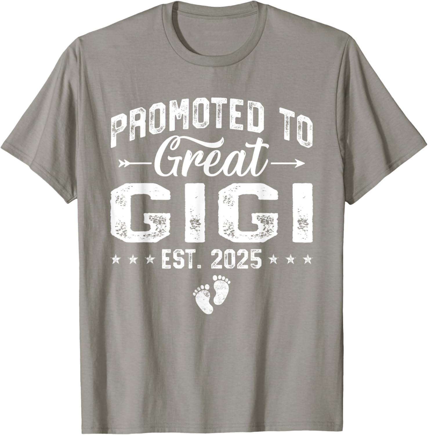 Promoted to Great Gigi 2025 Grandma T-Shirt Gift for New Grandparents - 19