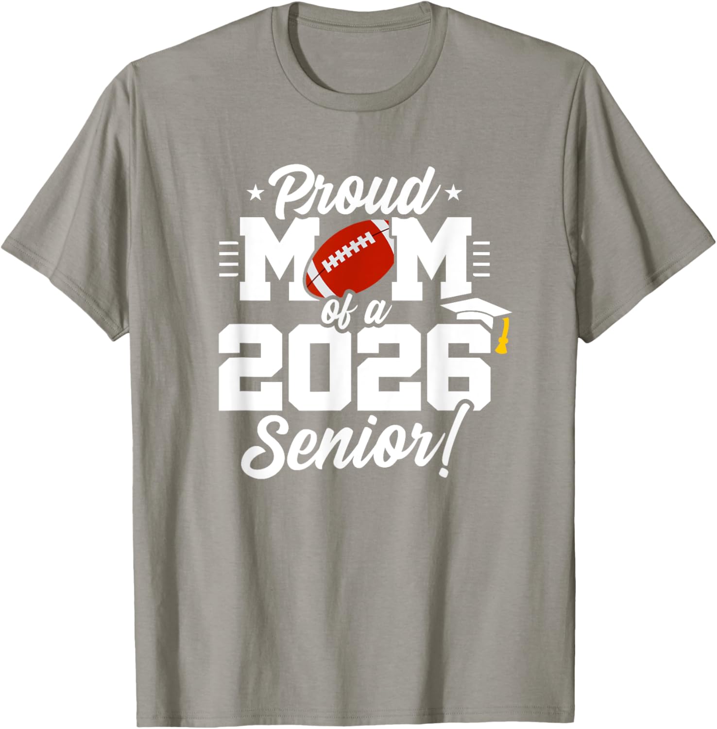 Class of 2026 Senior Year Football Mom T-Shirt for Proud Moms - 2