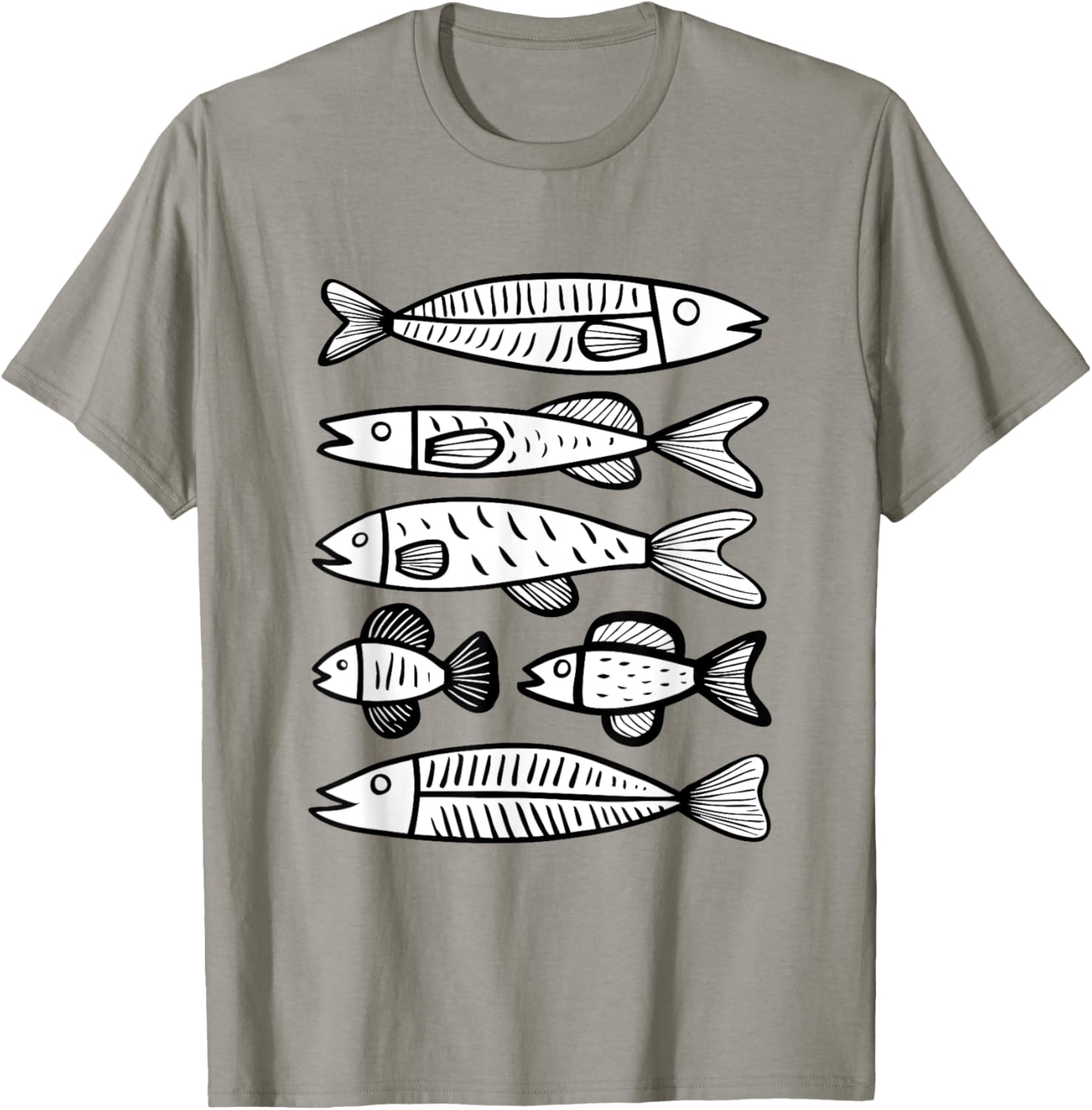 Minimalist Fish Pattern T-Shirt for Ocean Lovers – Stylish and Unique Design - 7