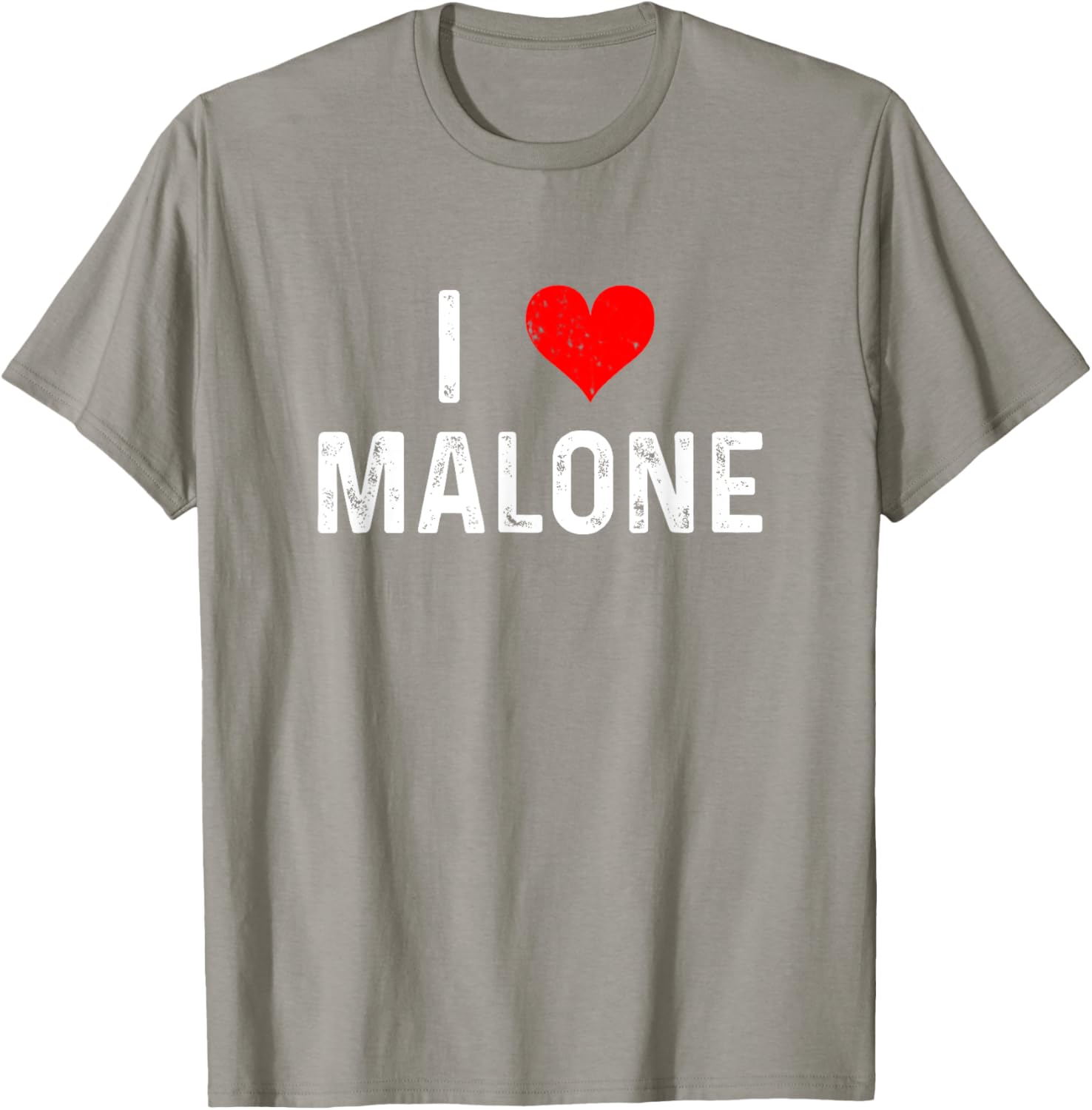 I Love Malone Heart Distressed T-Shirt for Fun and Stylish Outfits - 3