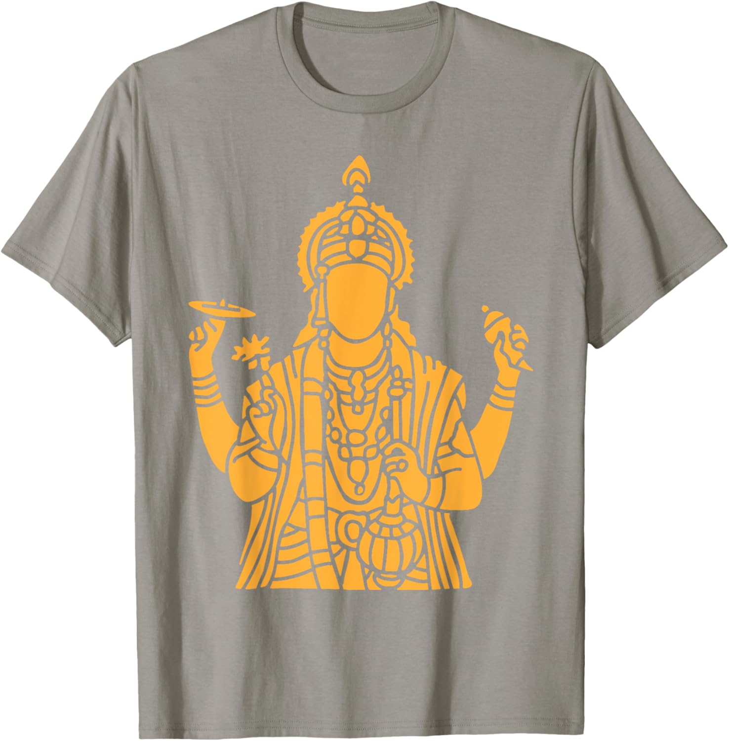 Vishnu Narayana Silhouette T-Shirt for Divine Pooja and Spiritual Wear - 21