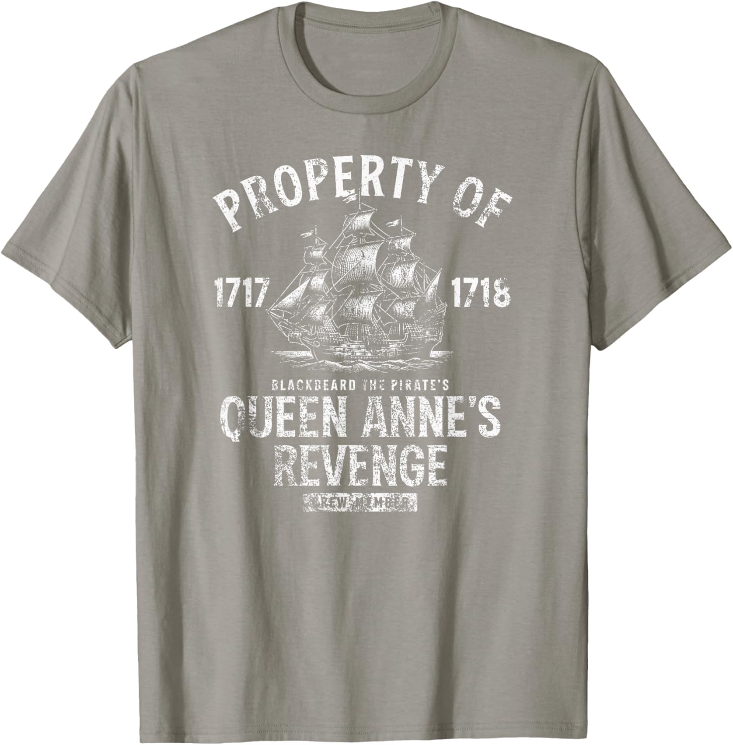 Blackbeard's Queen Anne's Revenge Distressed T-Shirt for Casual Style - 5