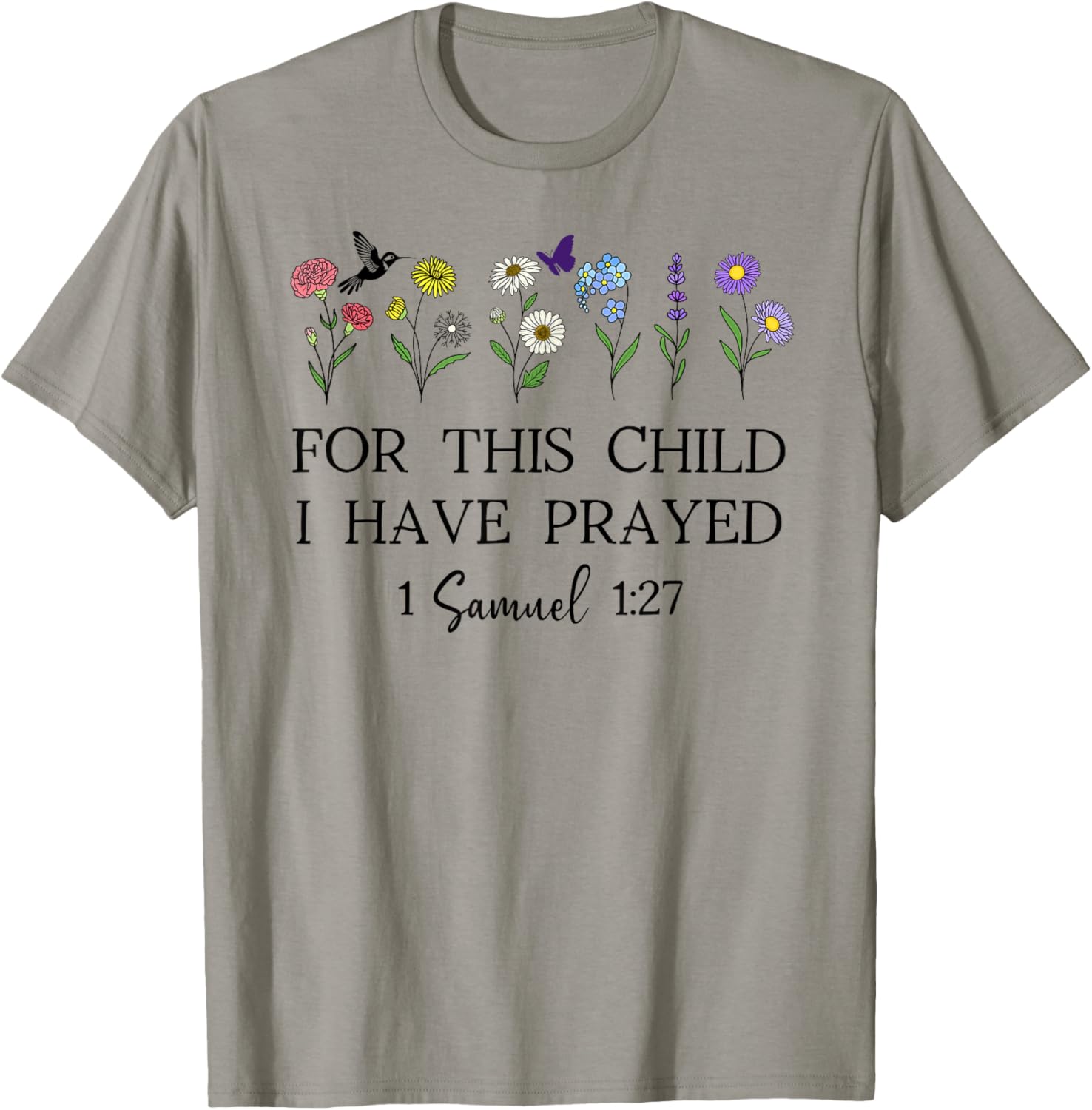 For This Child I Have Prayed T-Shirt Inspirational Faith Apparel - 3
