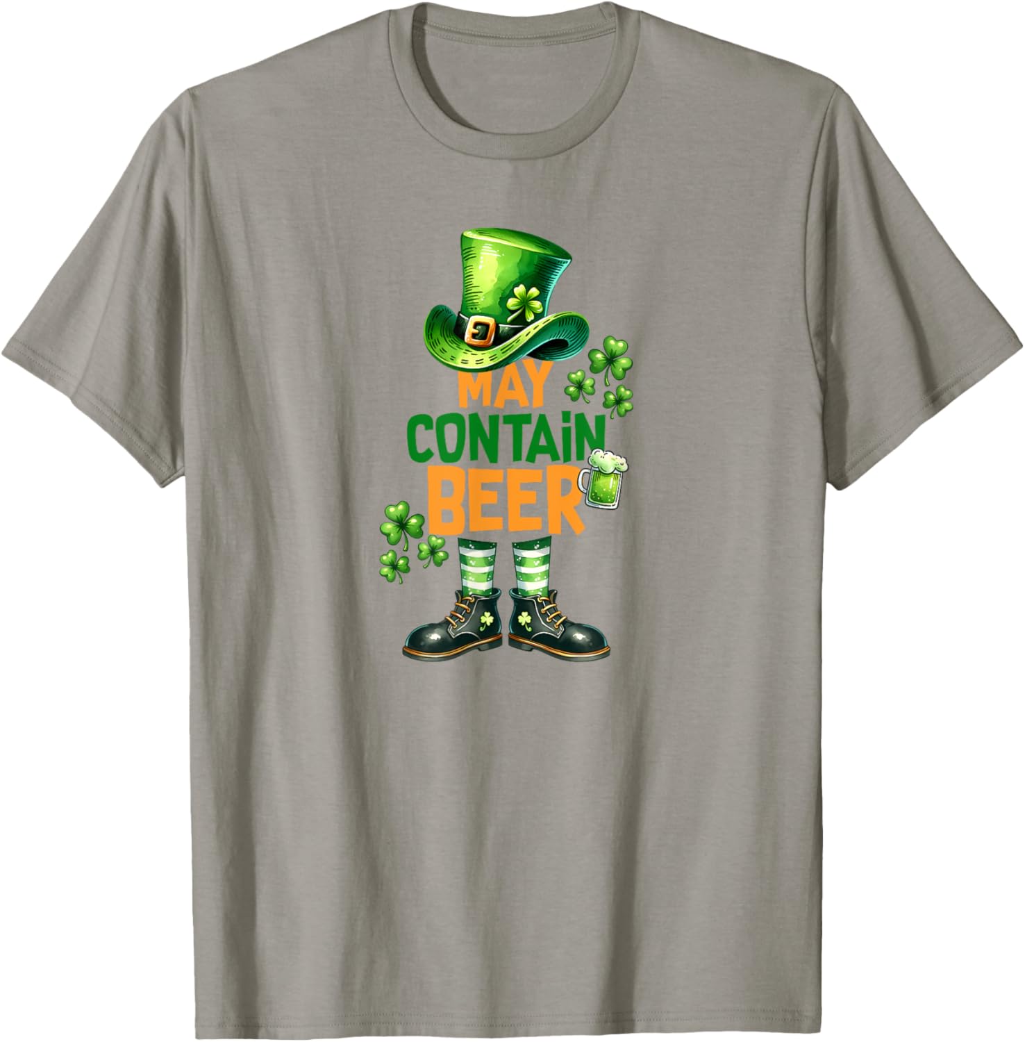Funny May Contain Beer St Patrick's Day T-Shirt for Celebrations - 10
