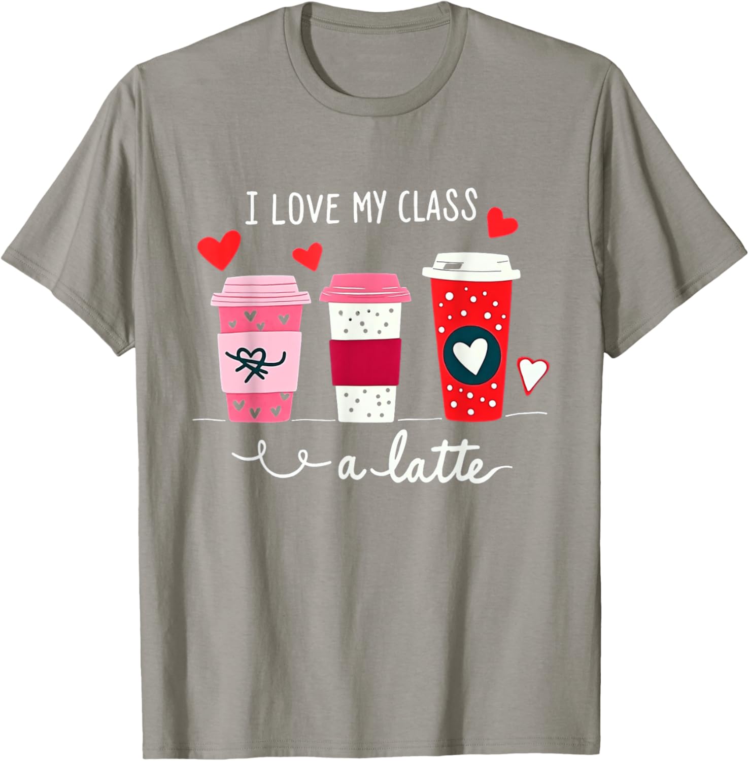 I Love My Class A Latte Coffee Teacher T-Shirt for Valentine's Day - 3