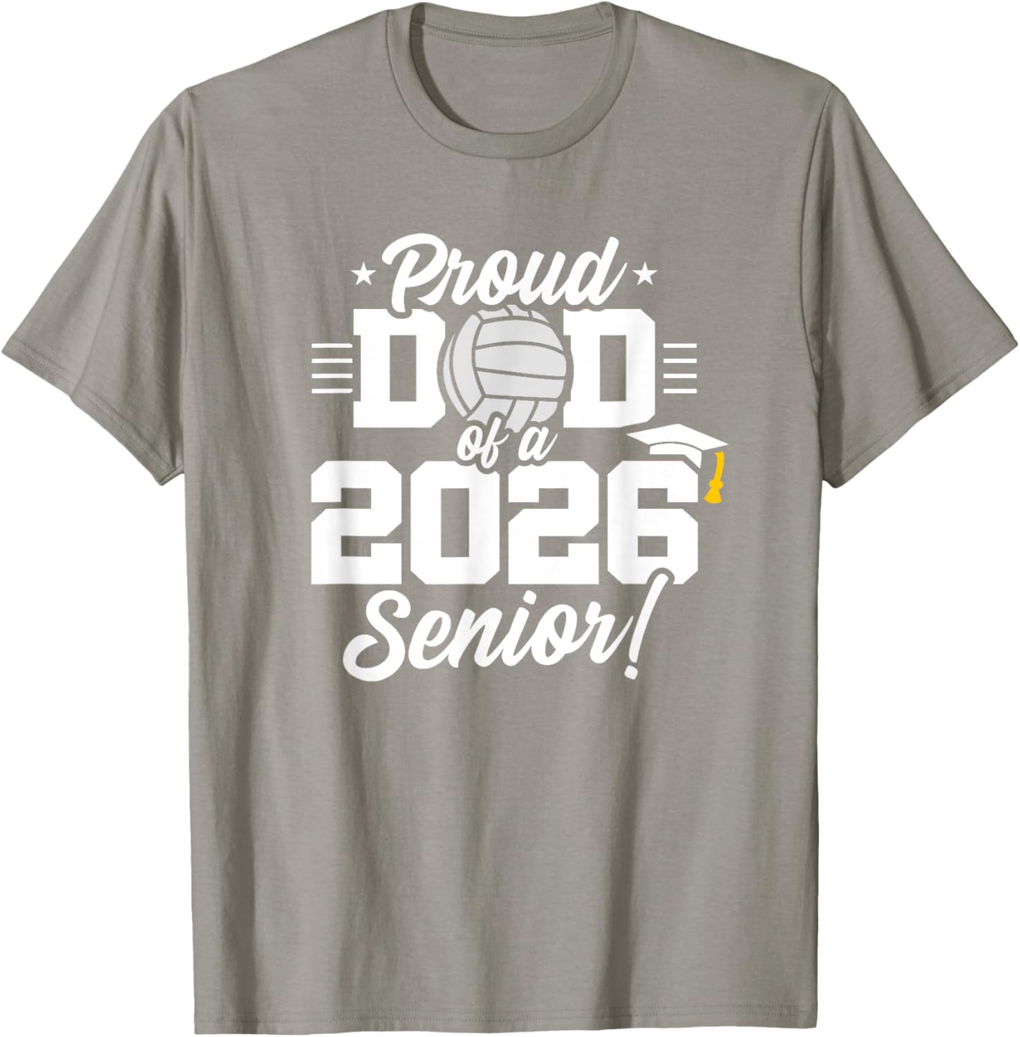 Class of 2026 Volleyball Dad Senior Year T-Shirt for Proud Parents - 1