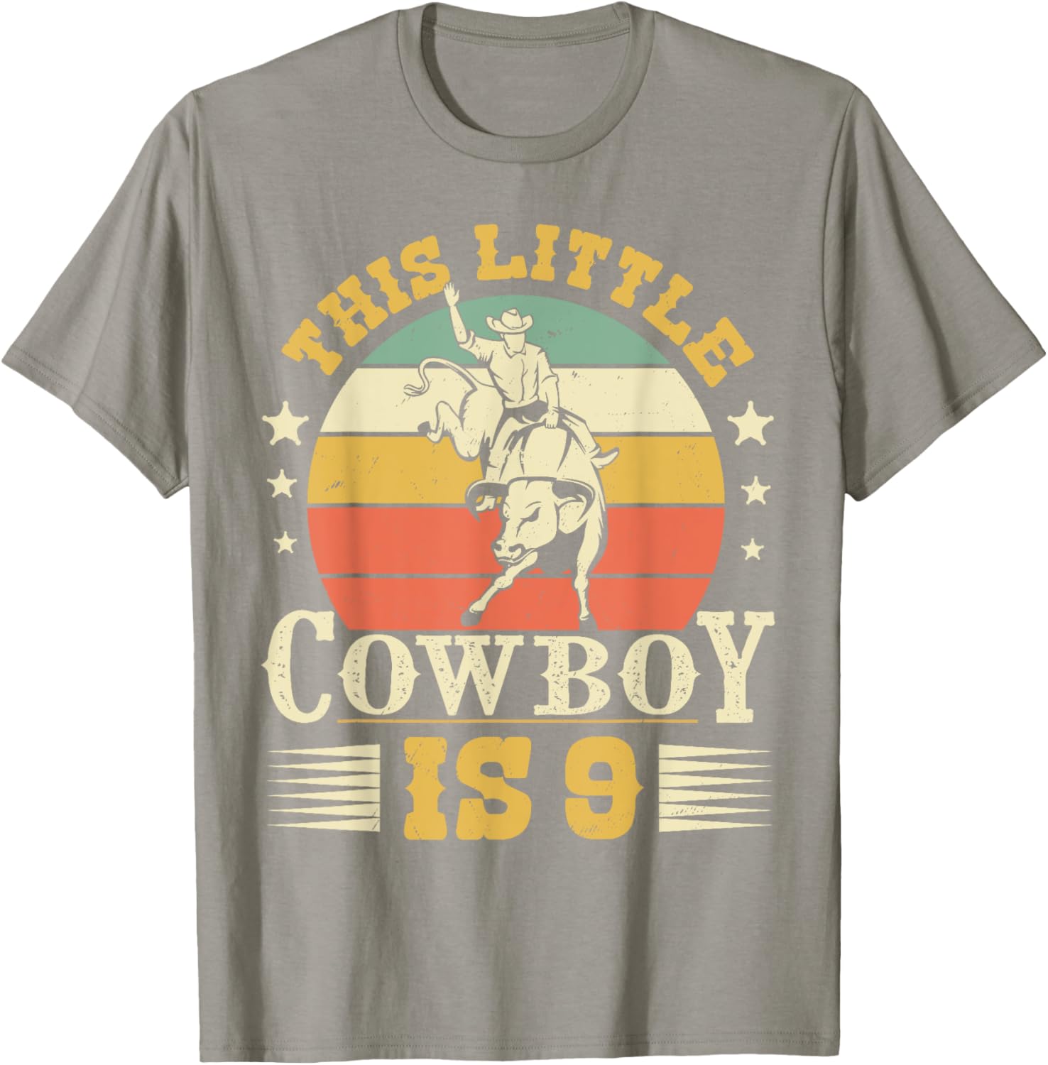 Little Cowboy 9th Birthday T-Shirt for Western Rodeo Fun - 2