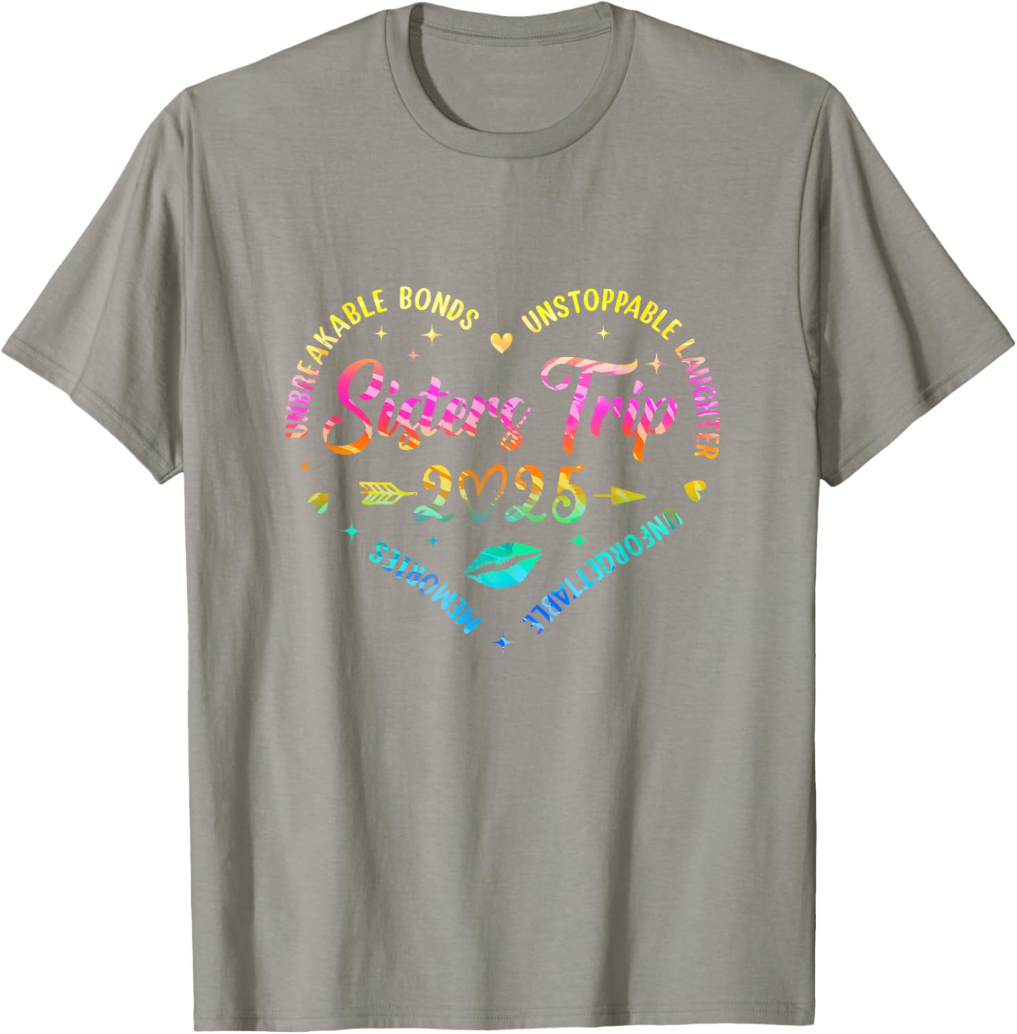 Sisters Trip 2025 Retro T-Shirt for Friends Vacation Memorials - 2