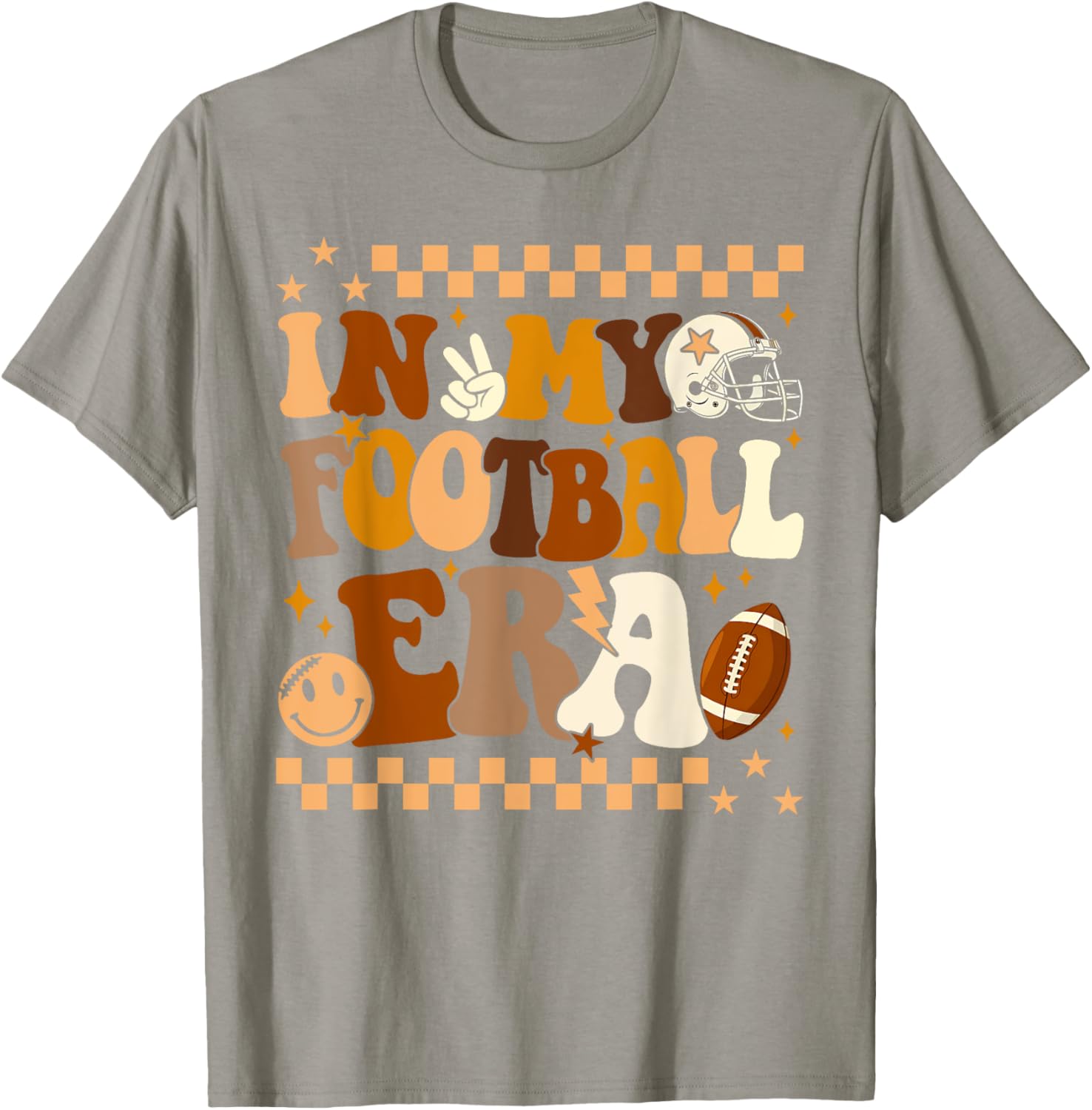 Groovy In My Football Era T-Shirt for Men, Women, and Kids Football Fans - 2