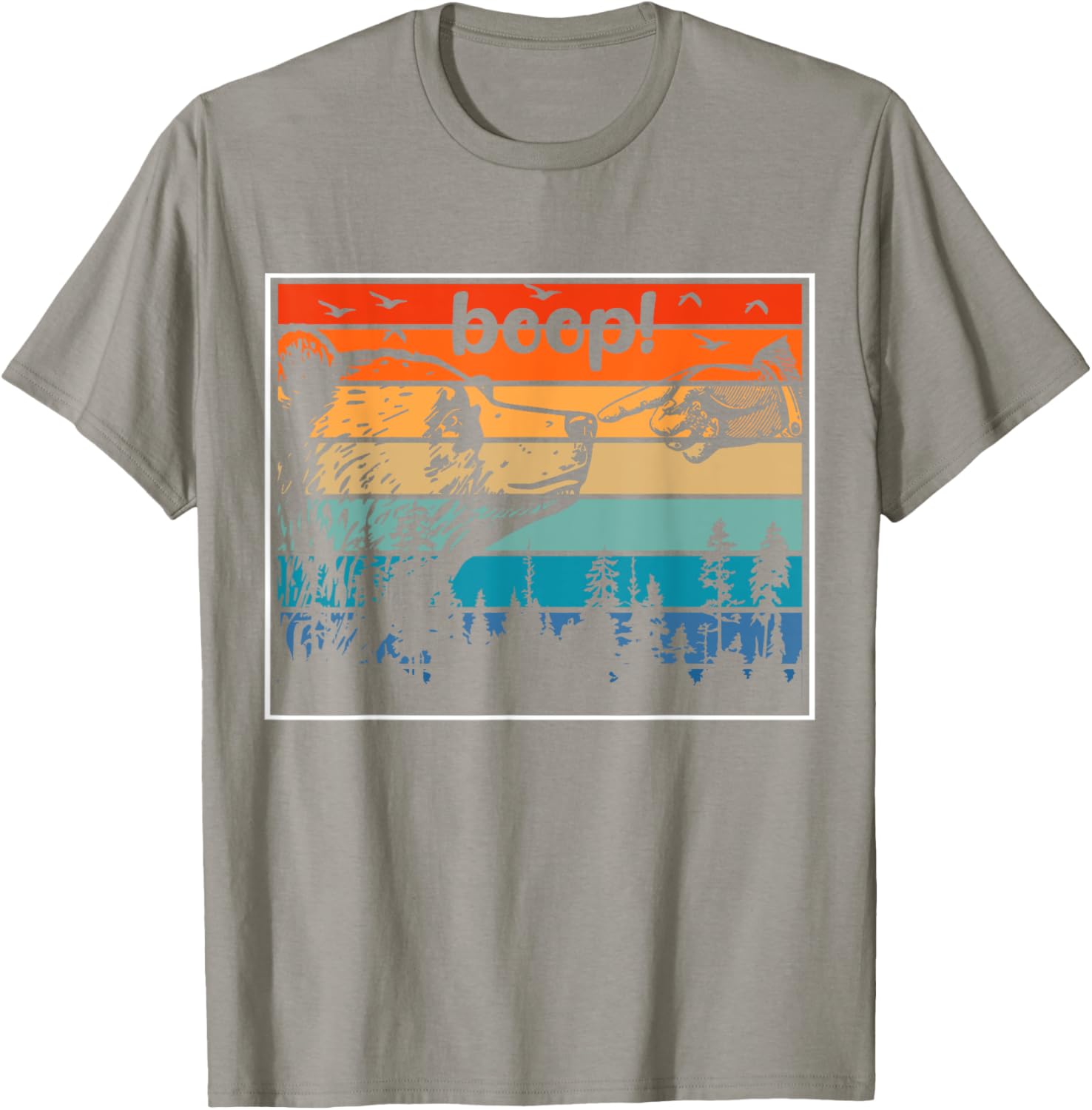 Funny Retro Bear T-Shirt for Nature Lovers - Outdoorsy Boop Bear Design - 12