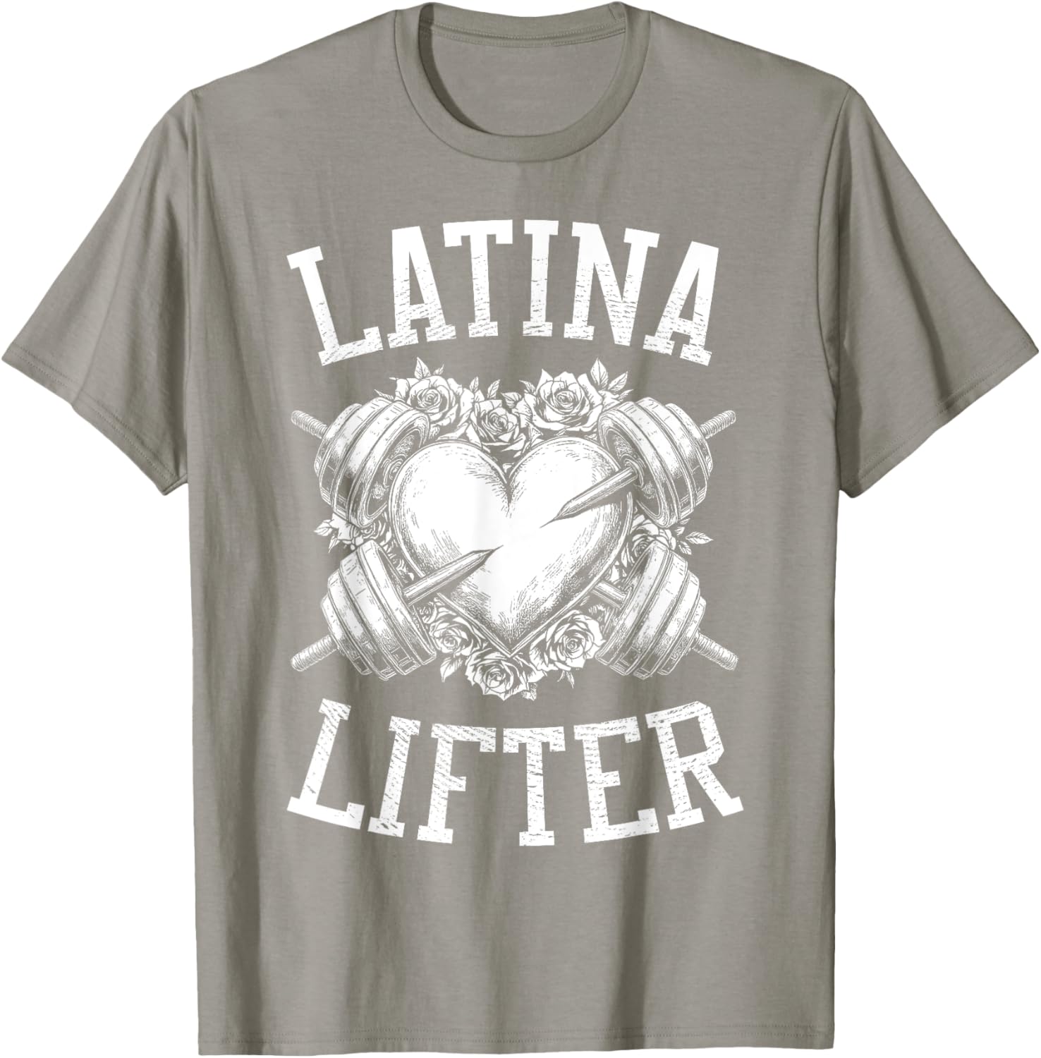 Latina Lifter Heart Fitness T-Shirt for Hispanic Gym Lovers - 12
