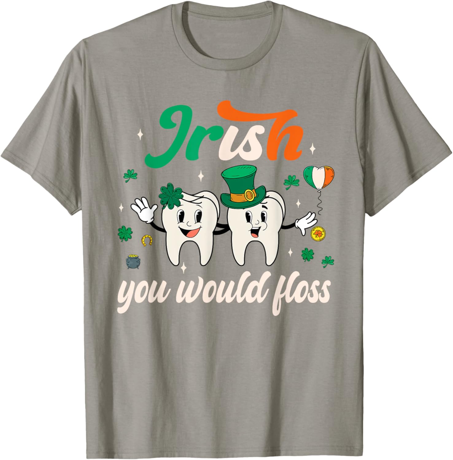 Retro Groovy Irish Dentist Tooth Patrick's T-Shirt for Fun Dental Style - 16