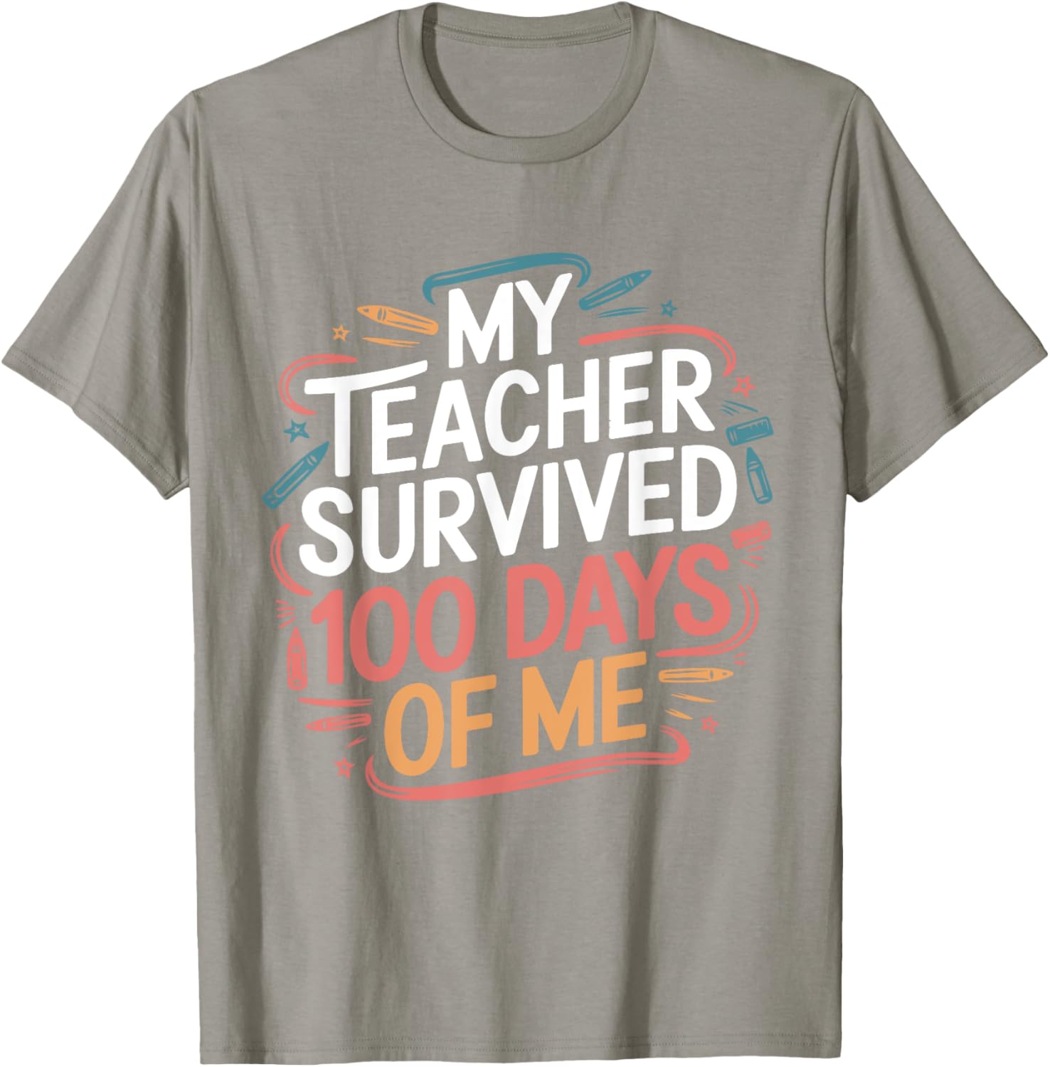 Funny Teacher 100 Days of School T-Shirt Gift for Educators - 21