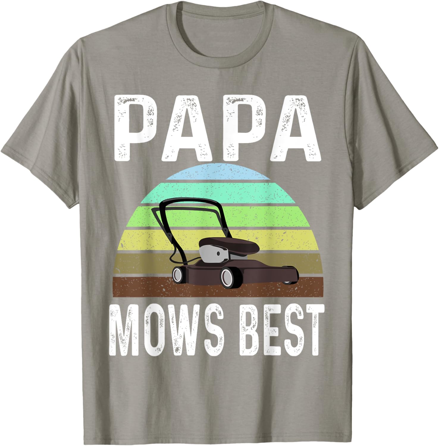 Funny Papa Mows Best Lawn Care Dad T-Shirt for Lawn Mowing Lovers - 7