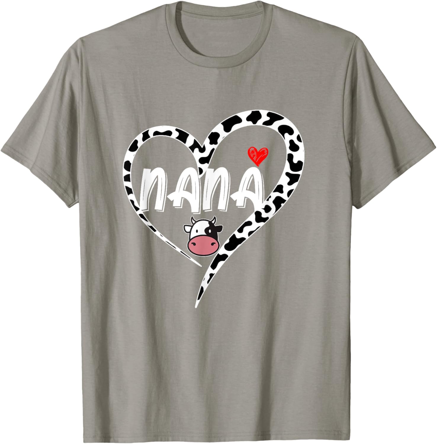 Nana Cow Print Heart T-Shirt Perfect for Mother's Day Gifts - 6